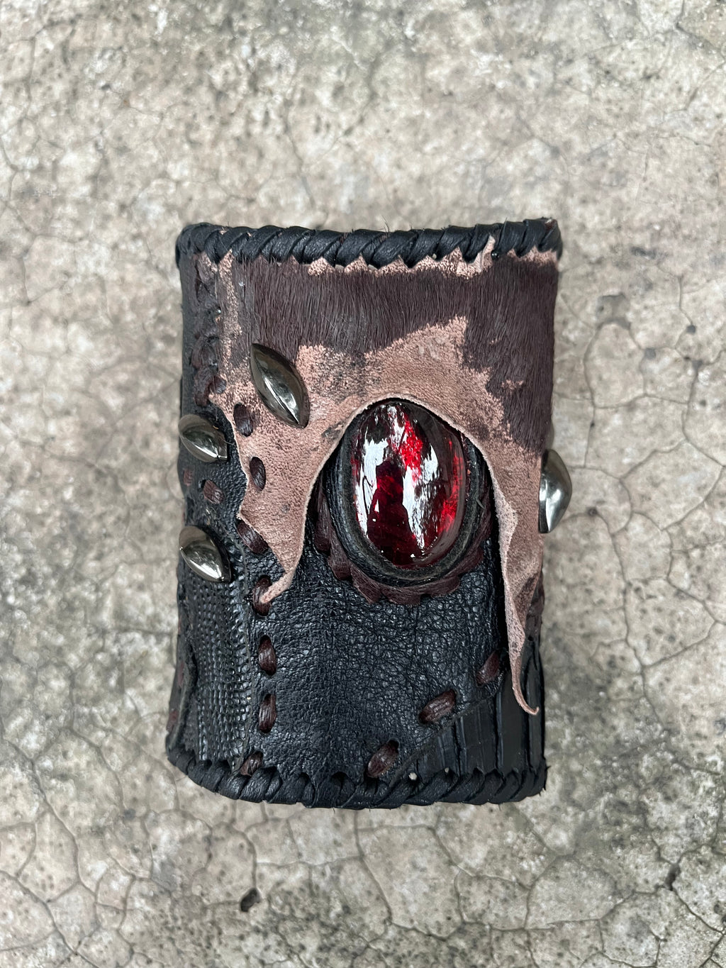 Ruby Leather Bracelet [1-of-1]