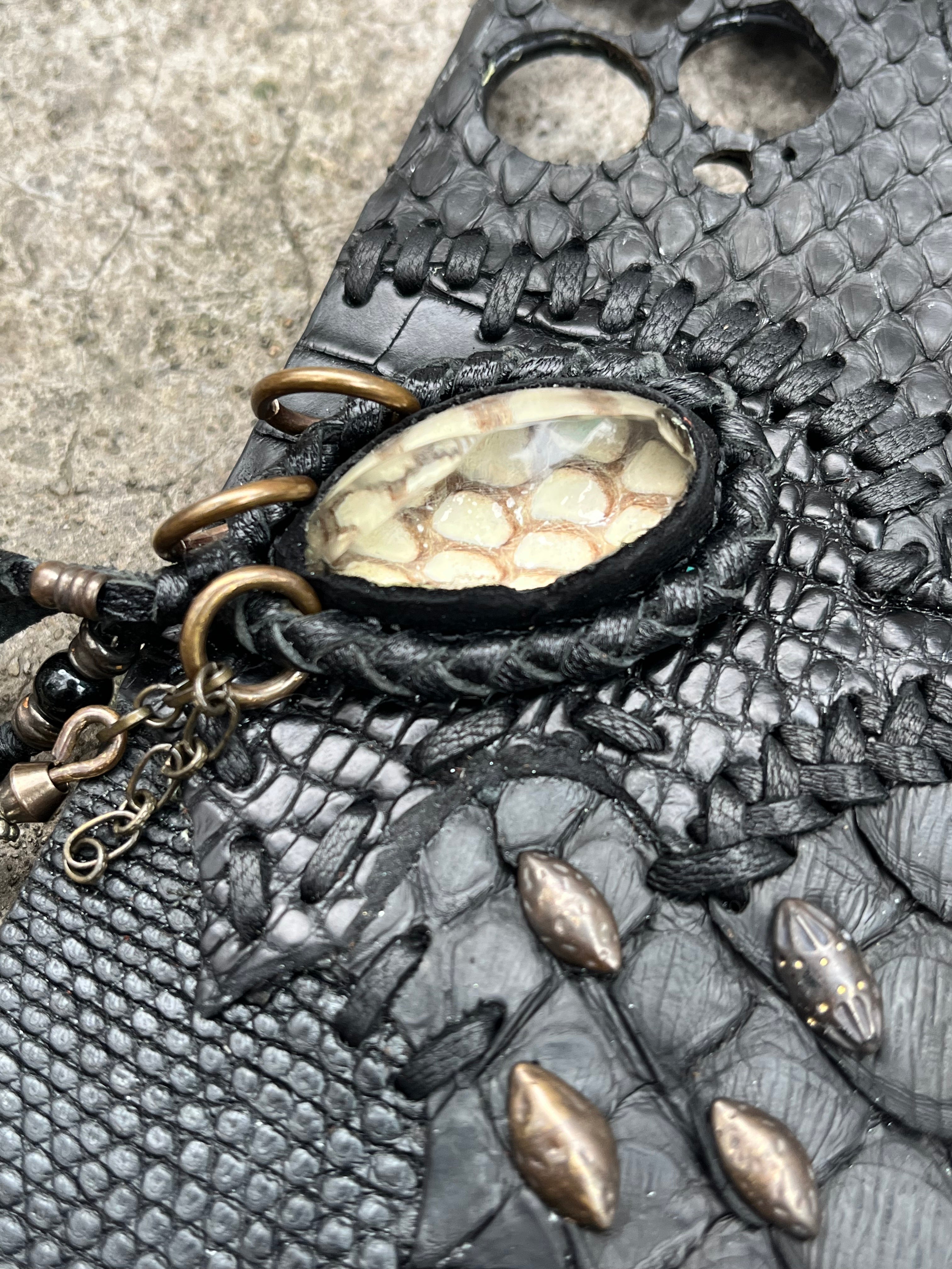 Black Snake Patchwork Phone Case