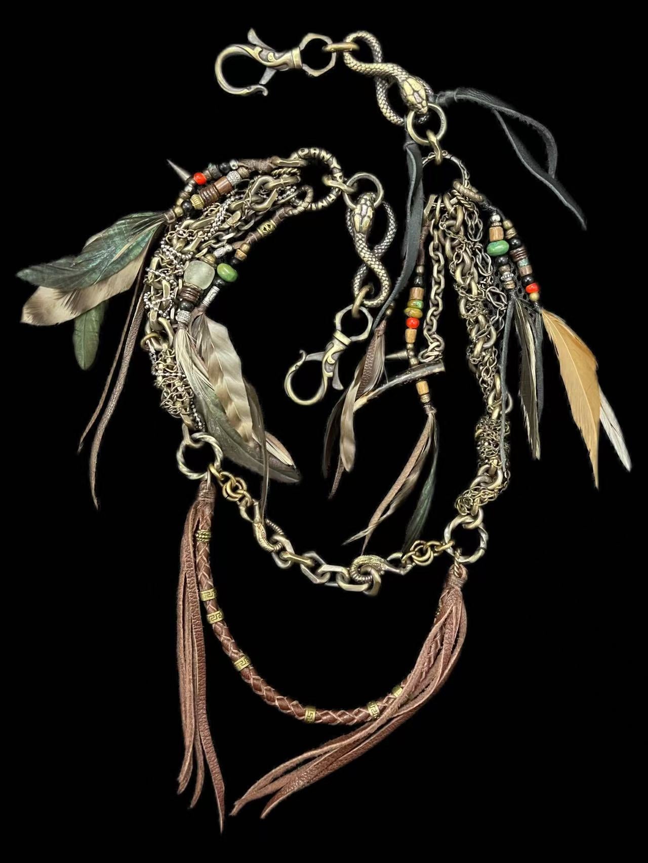 Brass Tribal Wallet Chain 02