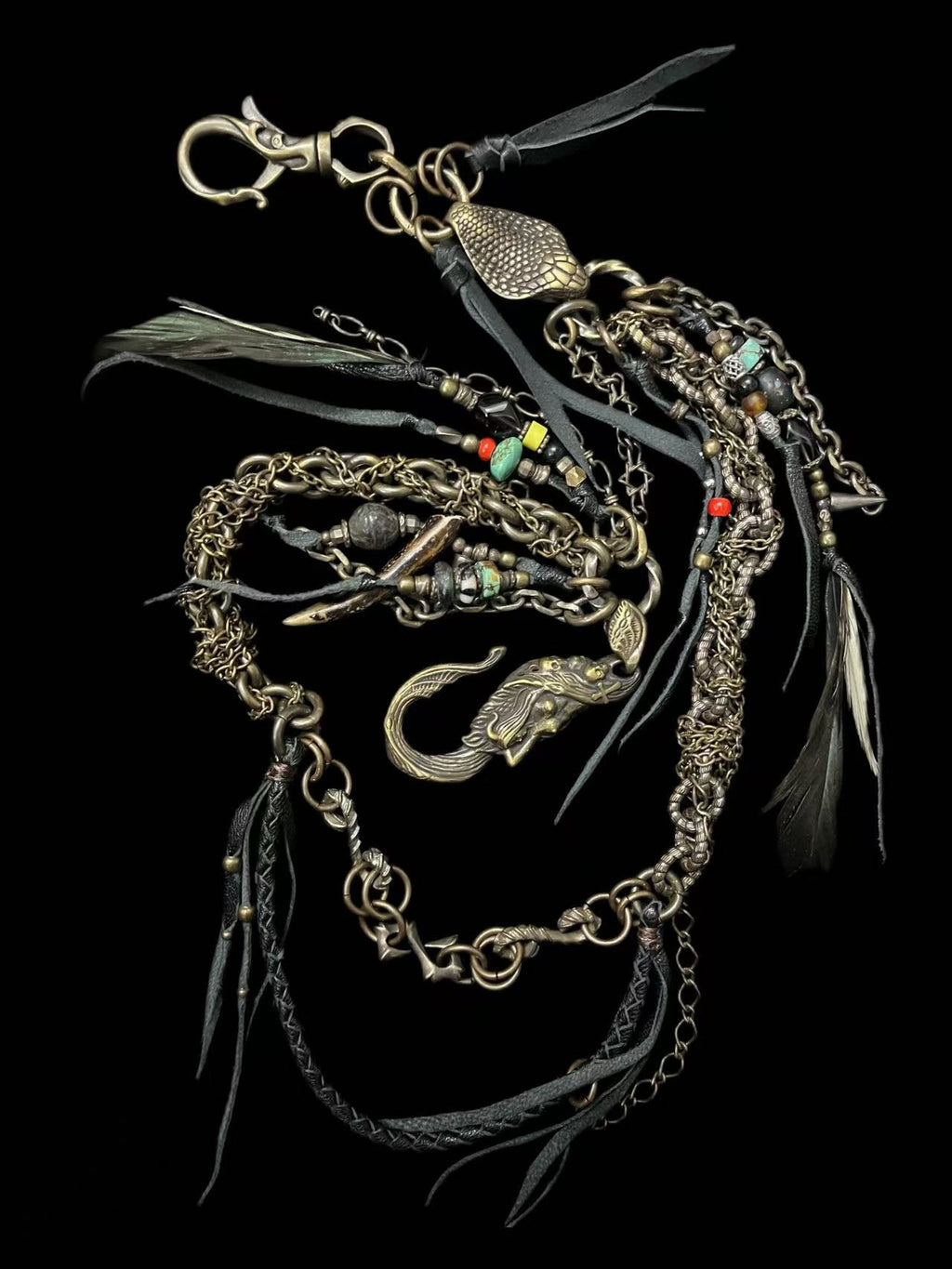 Brass Tribal Wallet Chain 01