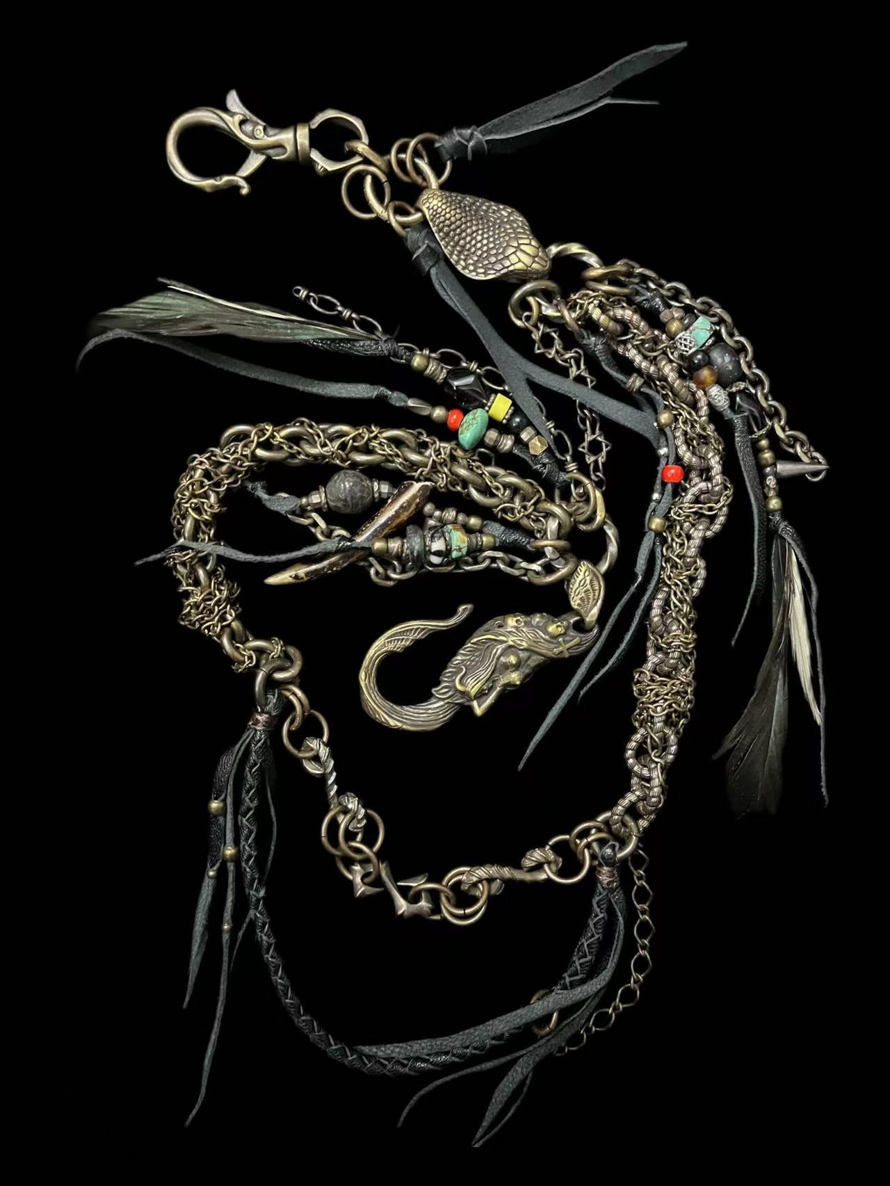 Brass Tribal Wallet Chain 01