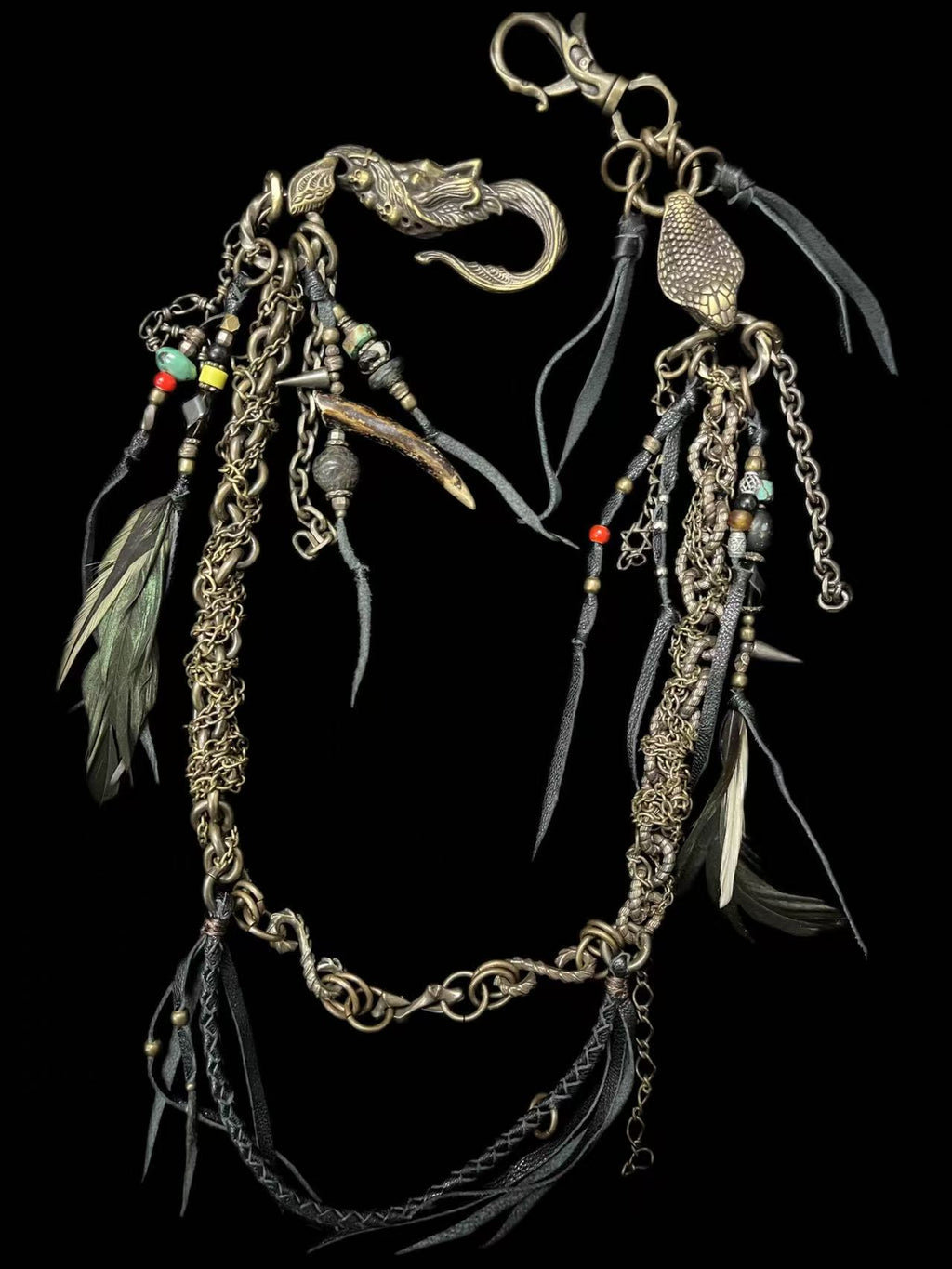 Brass Tribal Wallet Chain 01