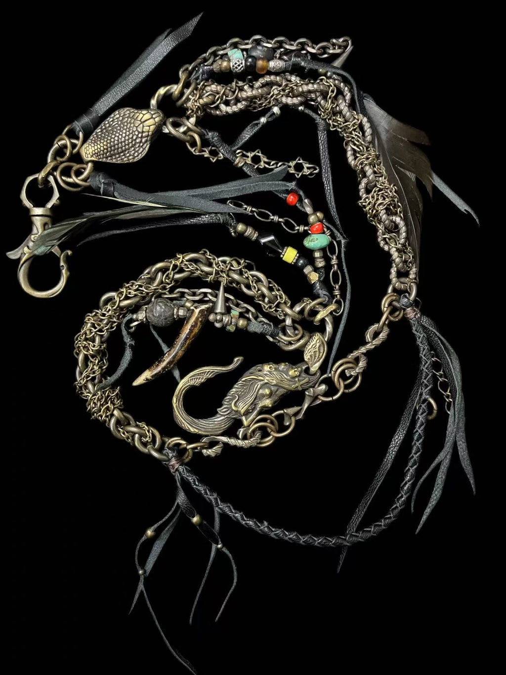 Brass Tribal Wallet Chain 01