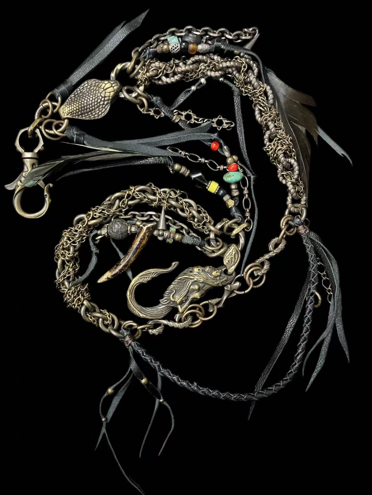 Brass Tribal Wallet Chain 01
