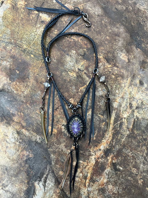 Amethyst & Snake Bone Necklace [1of1]