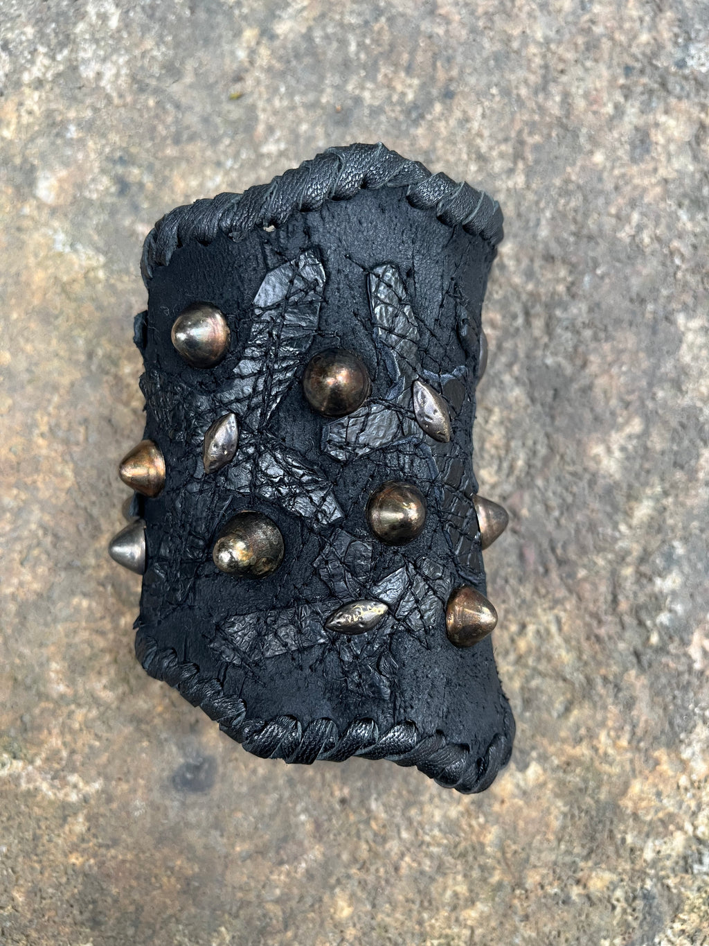Cross Patchwork Leather Bracelet
