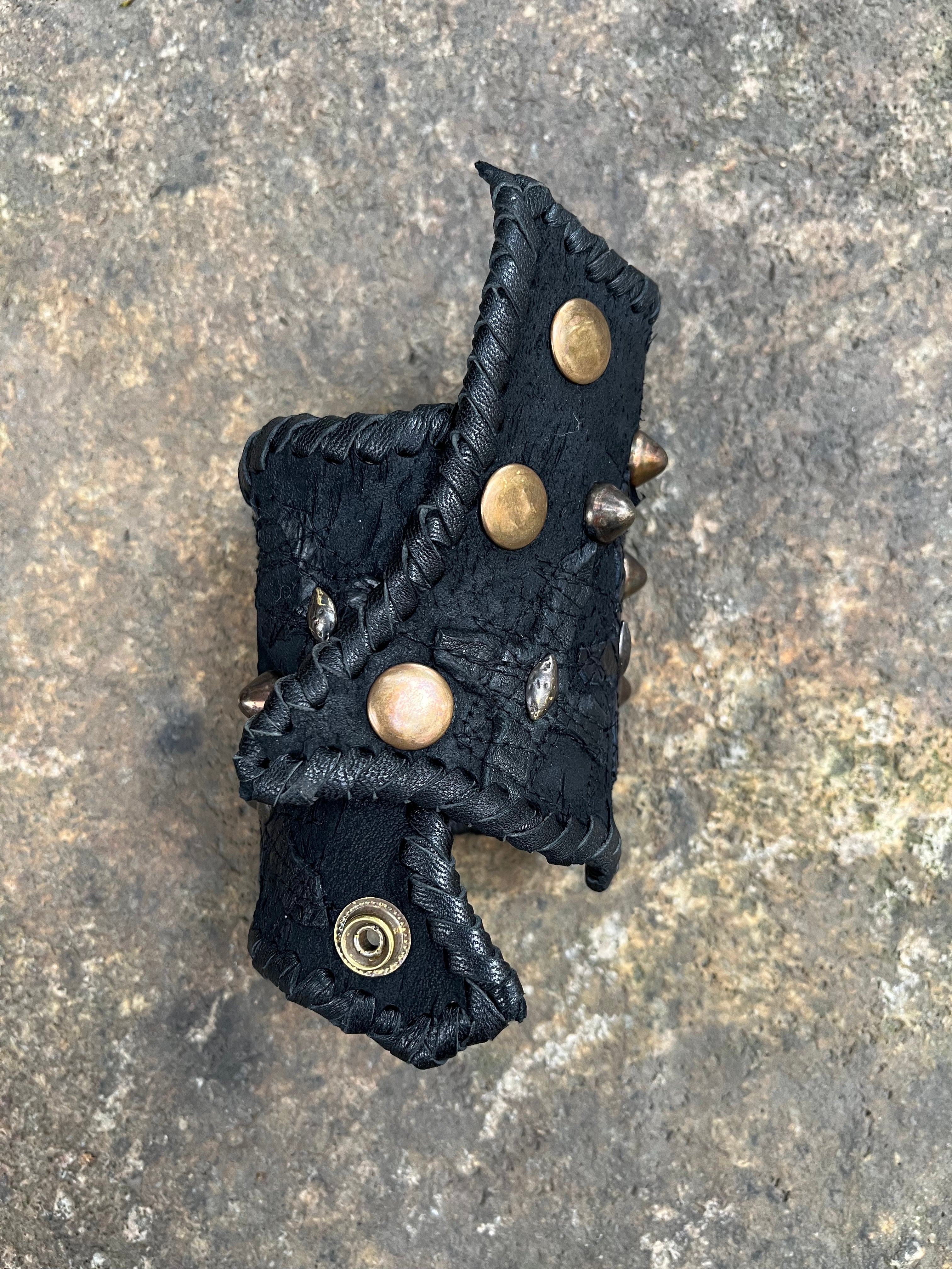 Cross Patchwork Leather Bracelet