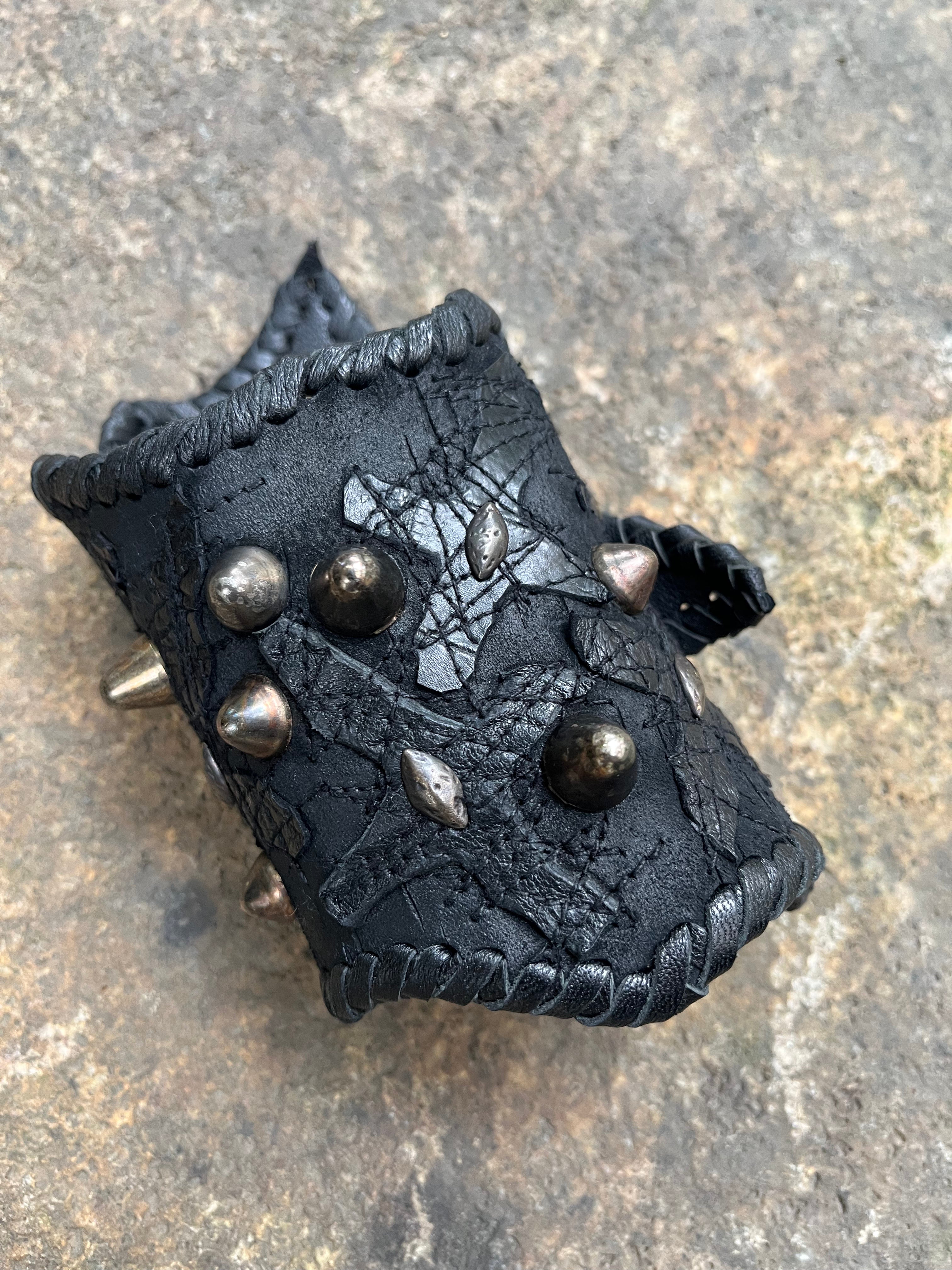 Cross Patchwork Leather Bracelet