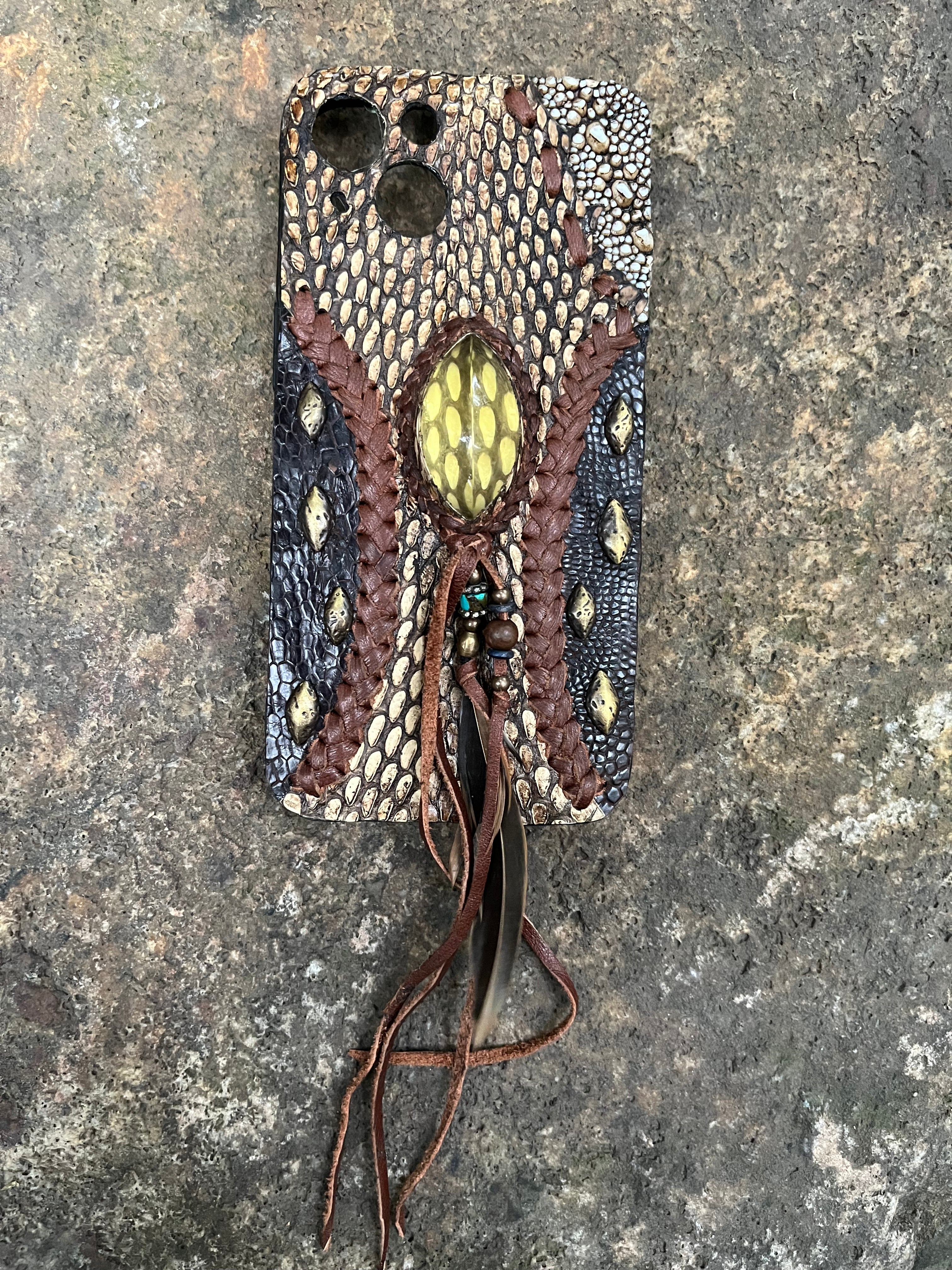 Citrine & Cobra Patchwork Phone Case