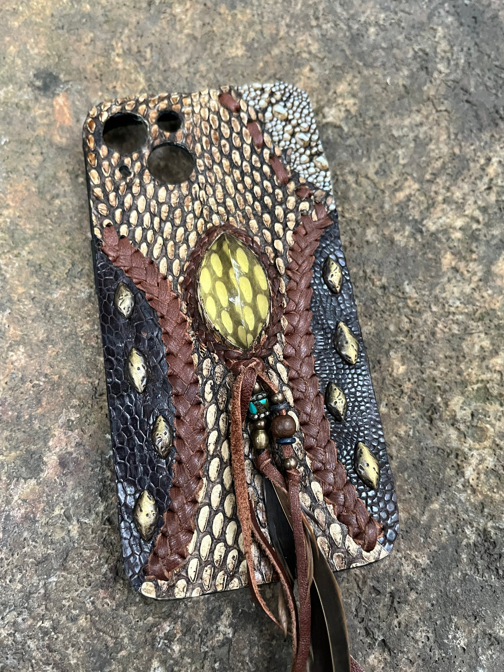 Citrine & Cobra Patchwork Phone Case
