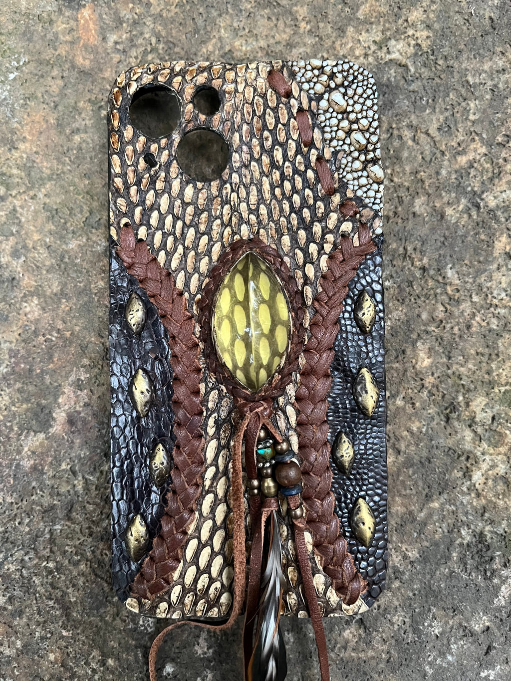 Citrine & Cobra Patchwork Phone Case