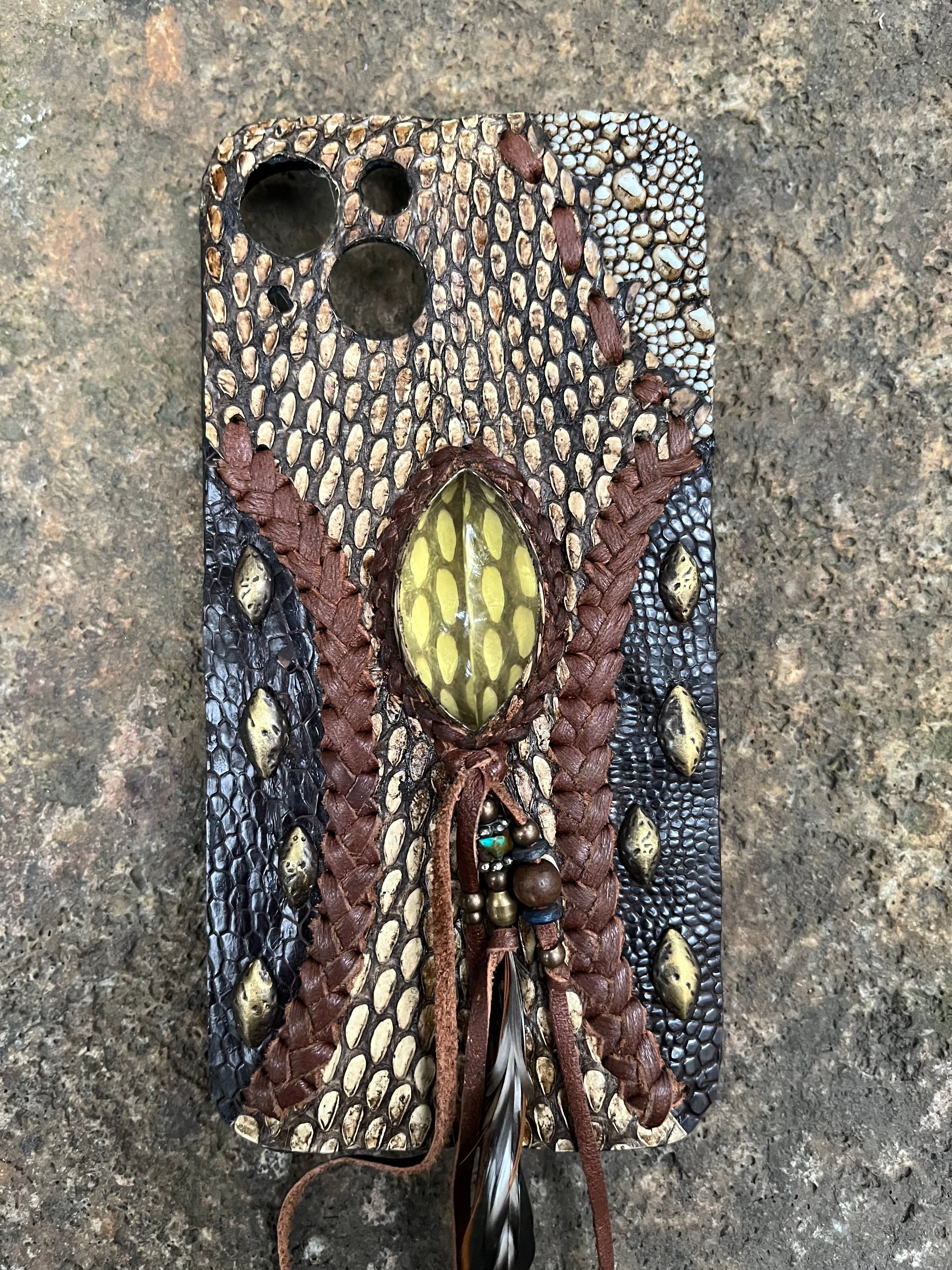 Citrine & Cobra Patchwork Phone Case