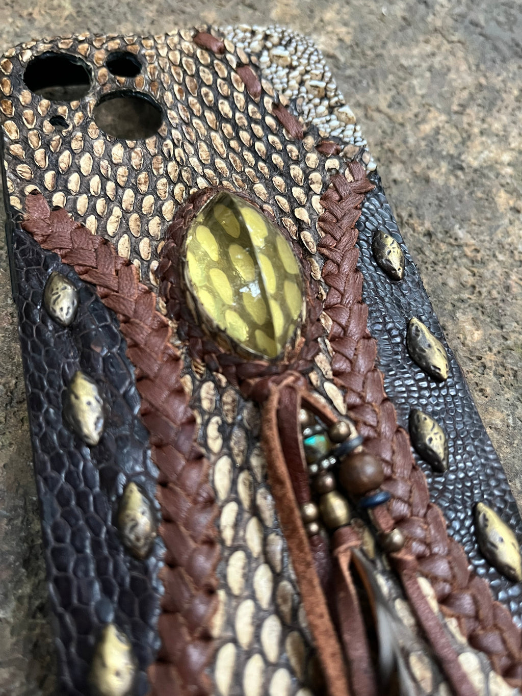 Citrine & Cobra Patchwork Phone Case