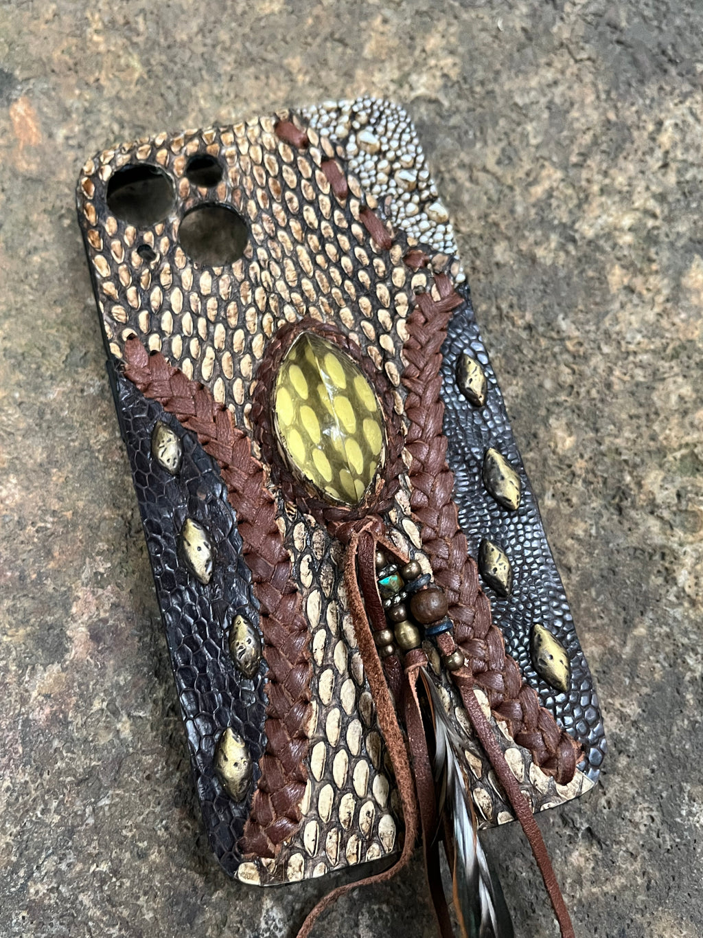 Citrine & Cobra Patchwork Phone Case