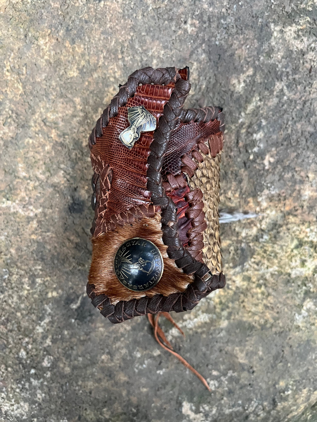 Primitive Amber Patchwork Bracelet