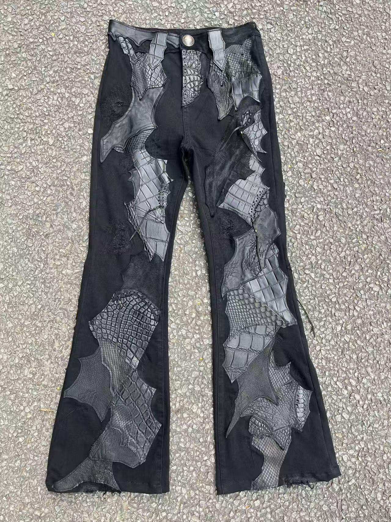 Multi-Leather Patchwork Trousers [1-of-1]
