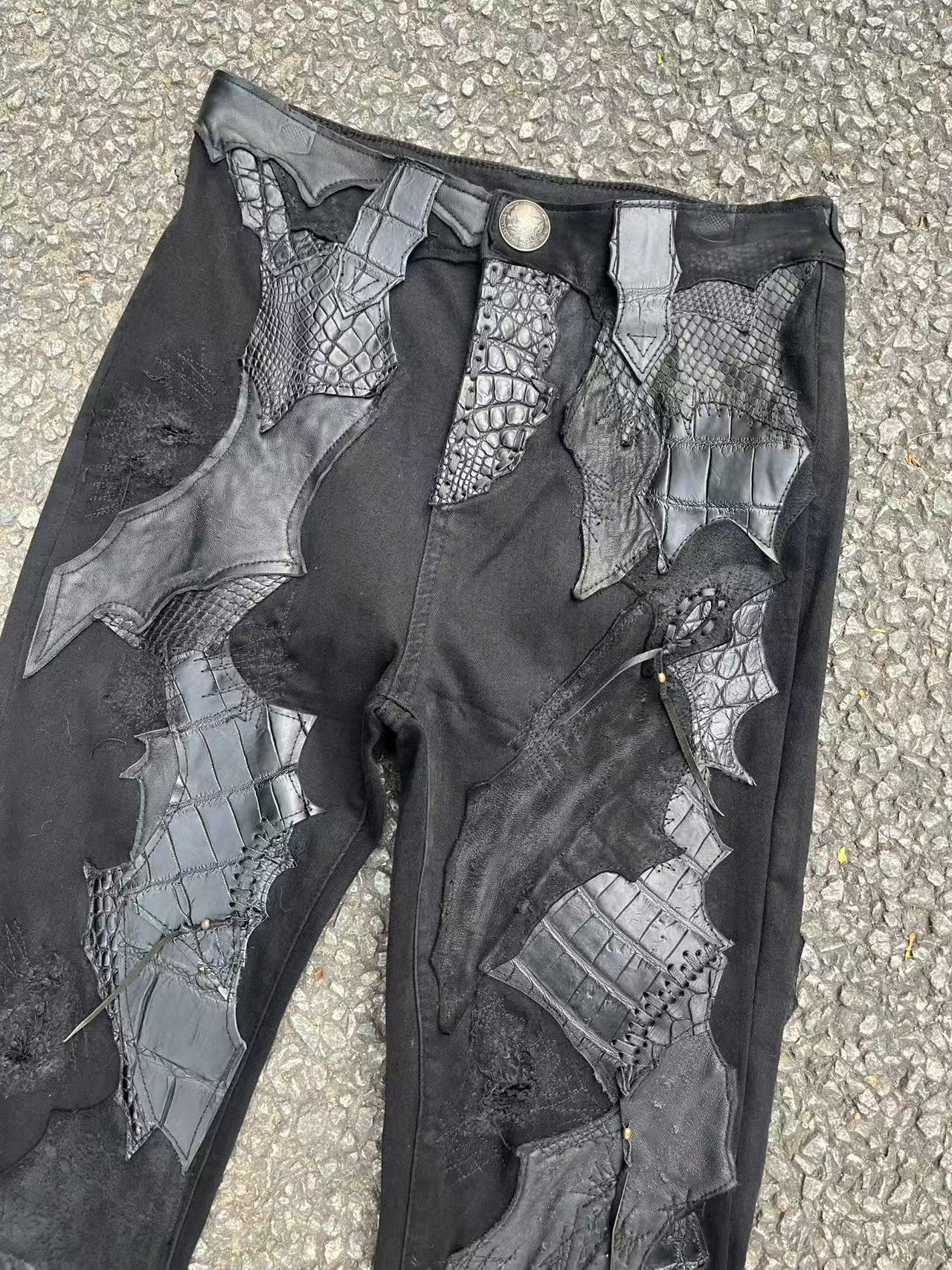 Multi-Leather Patchwork Trousers [1-of-1]