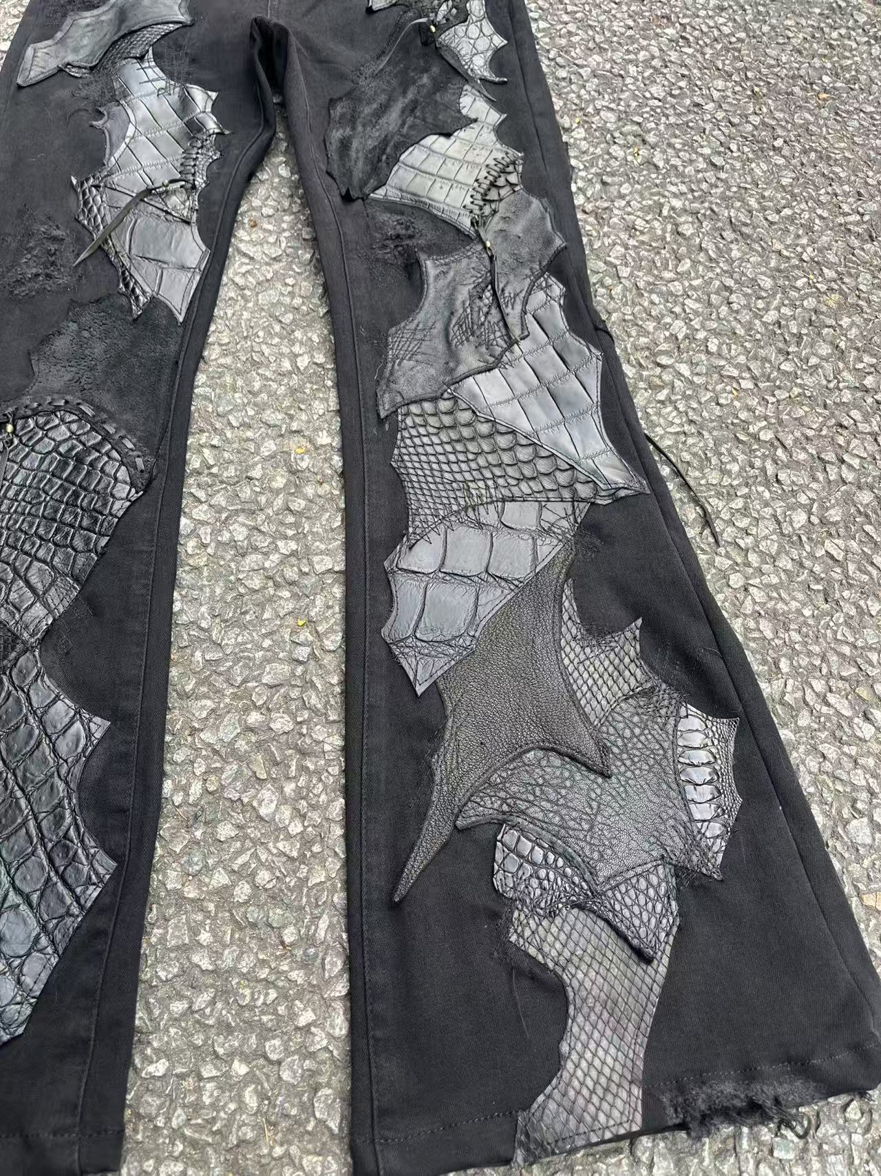 Multi-Leather Patchwork Trousers [1-of-1]