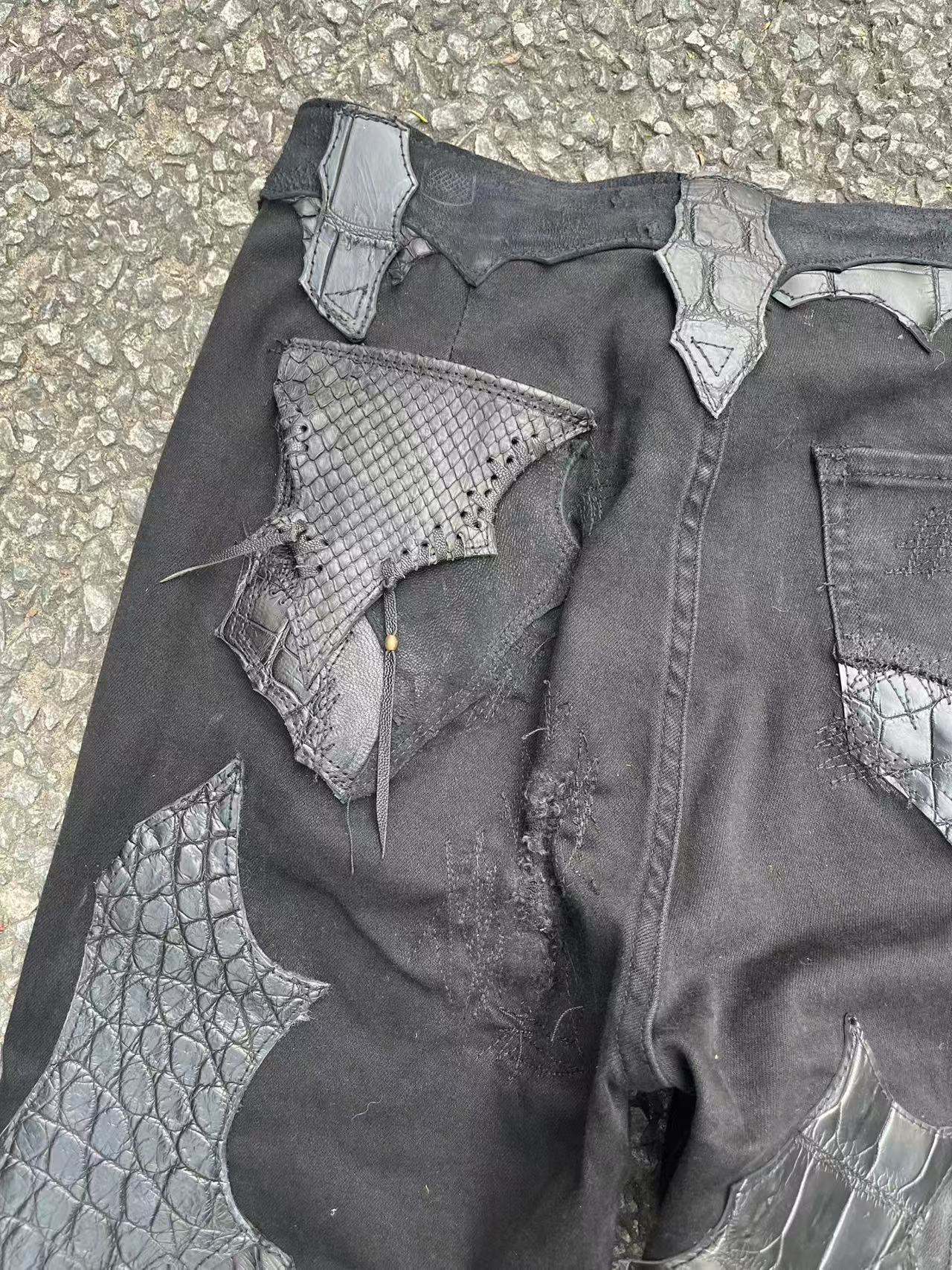 Multi-Leather Patchwork Trousers [1-of-1]
