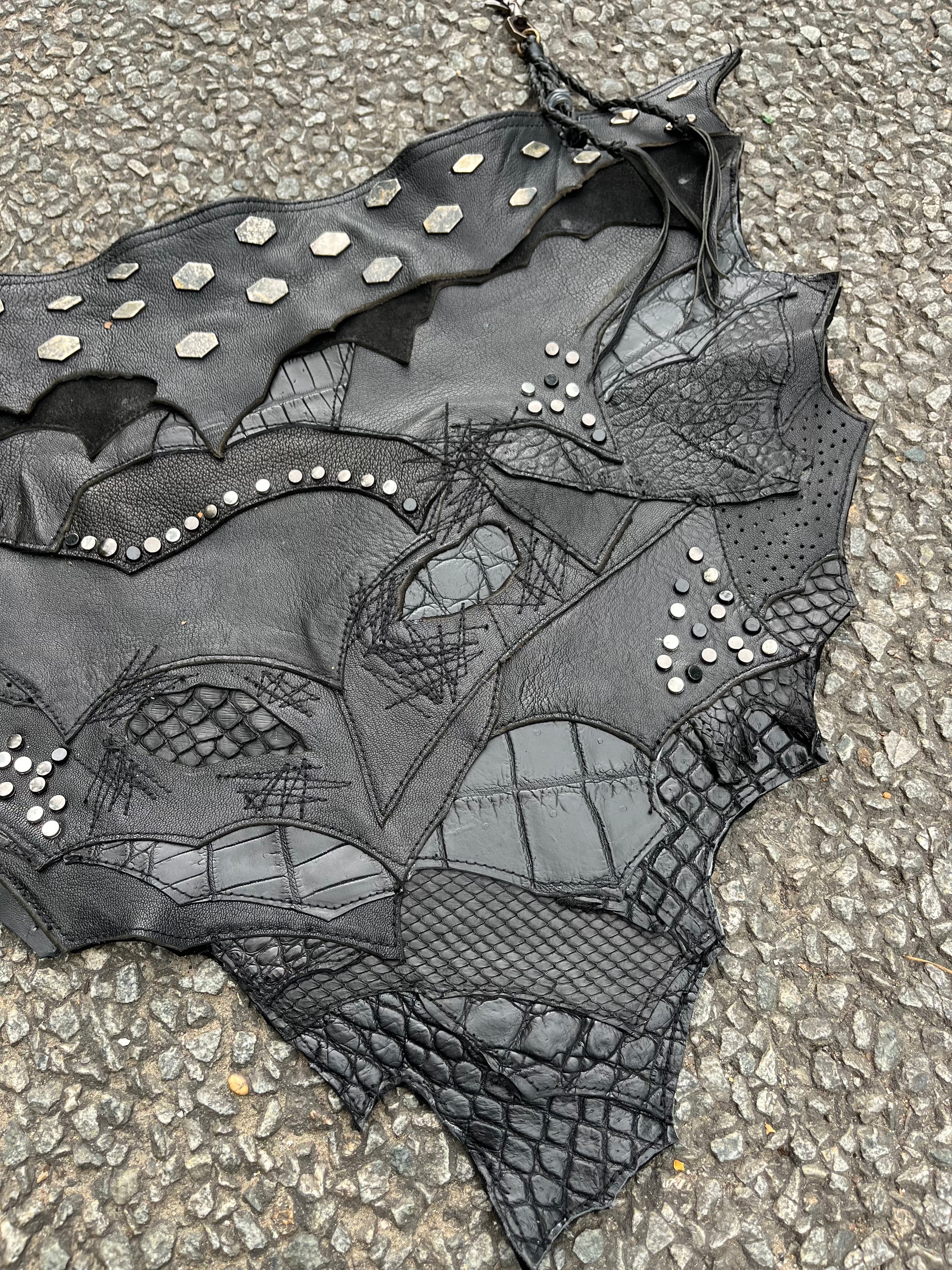 Dark Armor Patchwork Leather Apron [1-of-1]