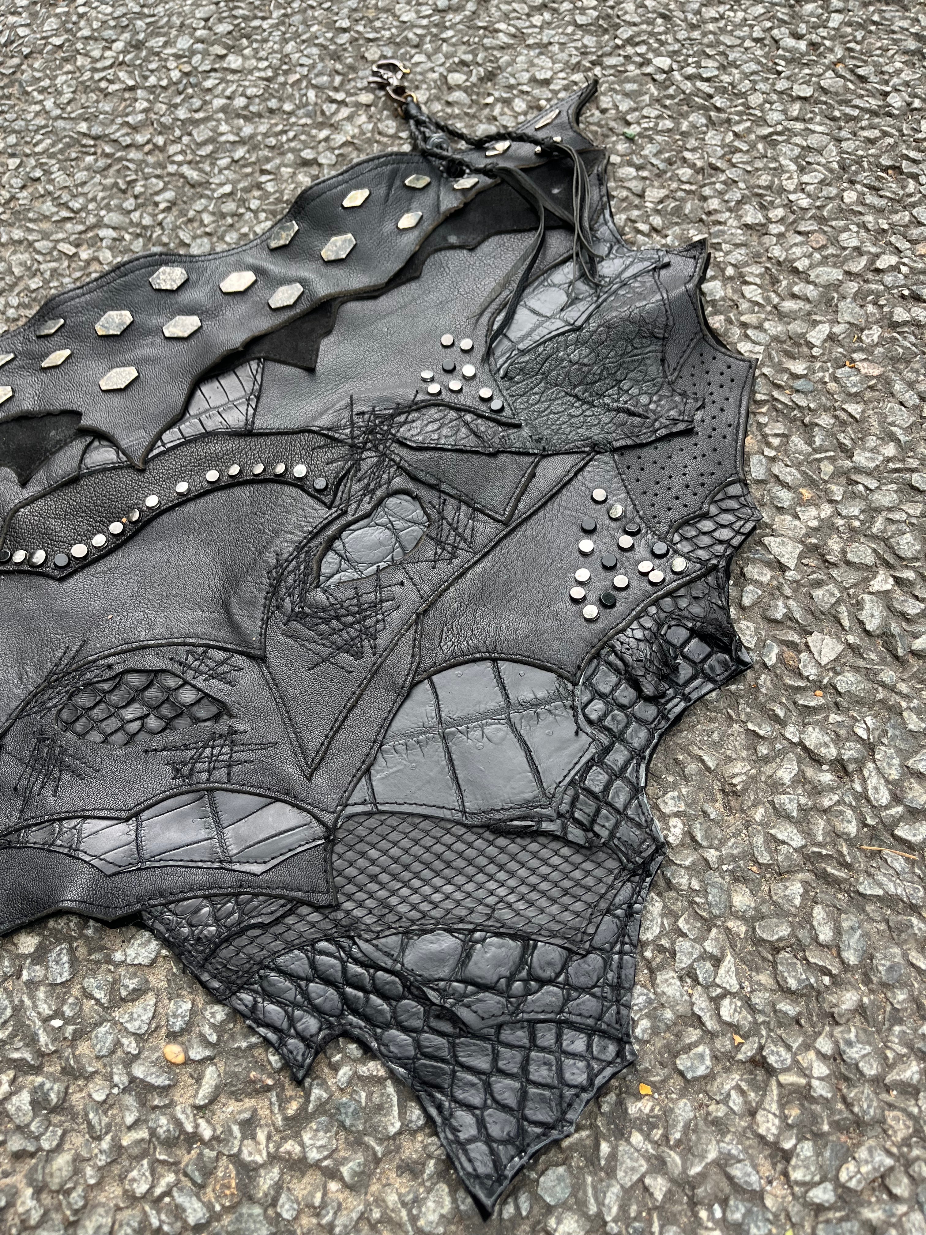 Dark Armor Patchwork Leather Apron [1-of-1]