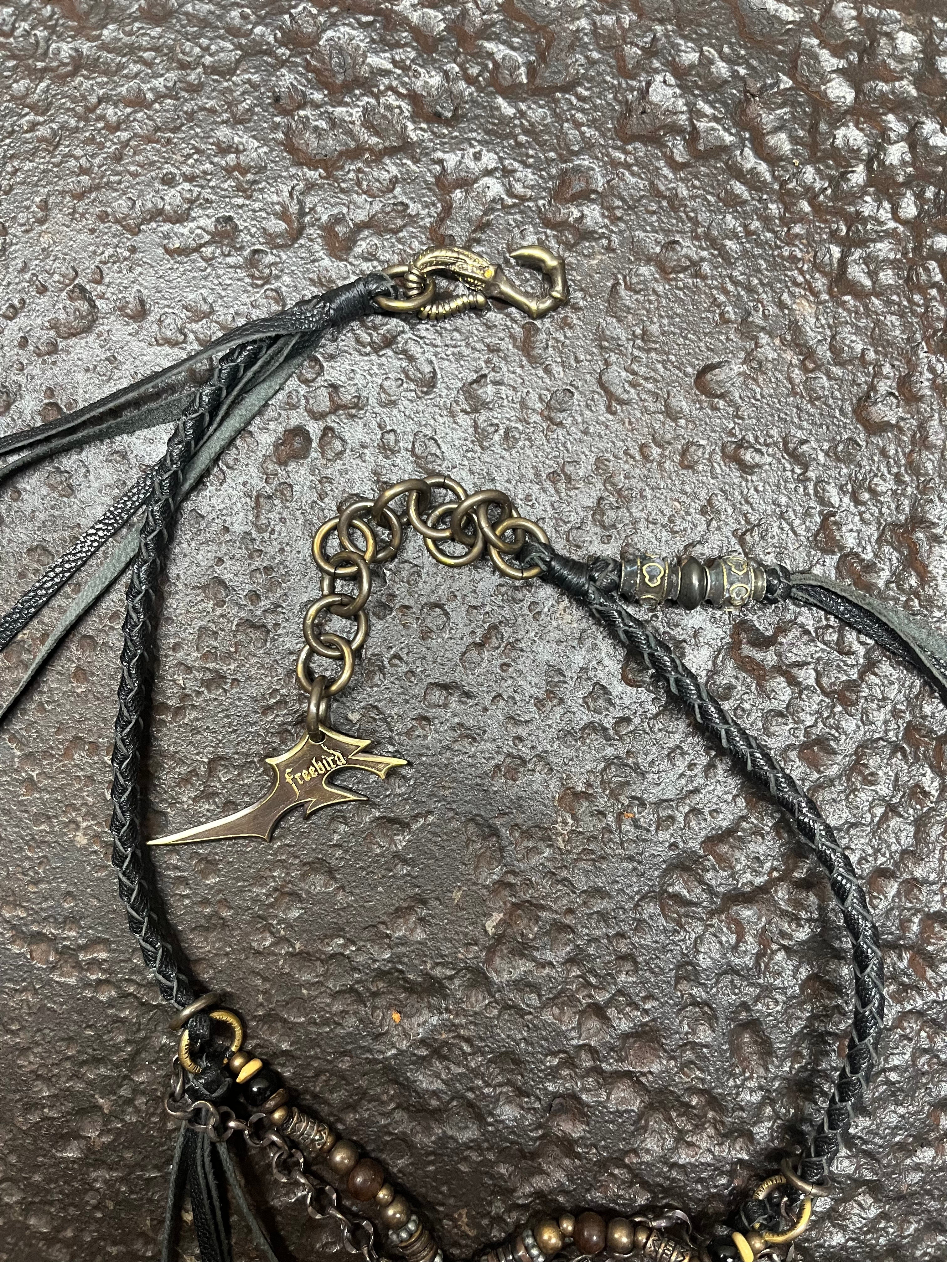 Smoky Quartz & Metal Claw Inlays Necklace [1-of-1]