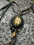 Smoky Quartz & Metal Claw Inlays Necklace [1-of-1]