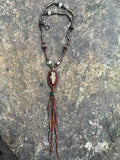 Rare Distressed Round Stingray Skin Necklace