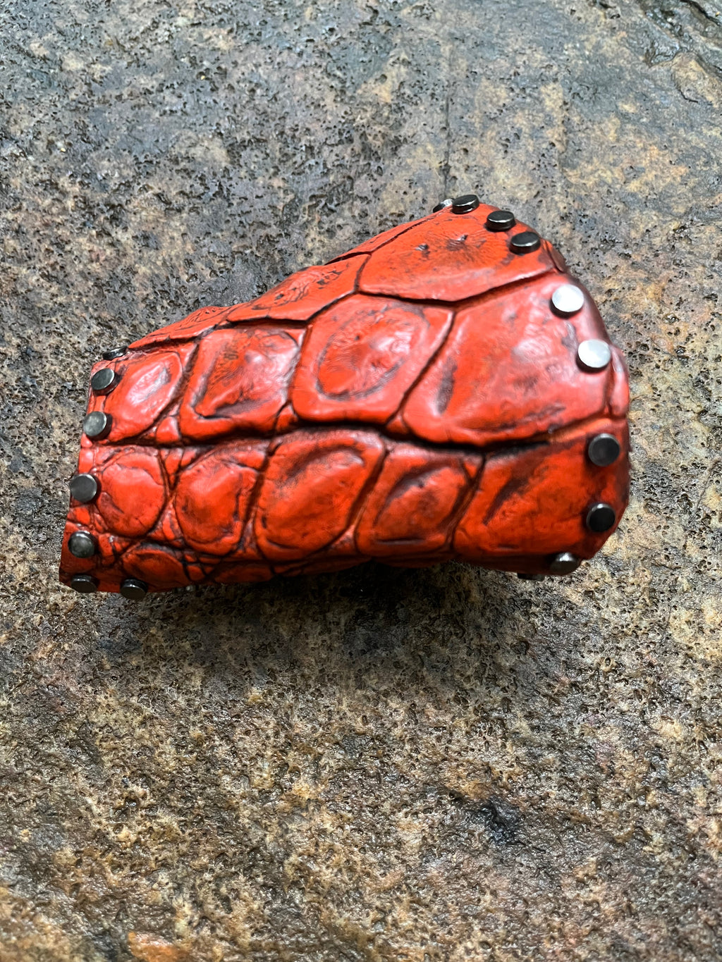 Mexican Coin & Exotic Crocodile Bracelet