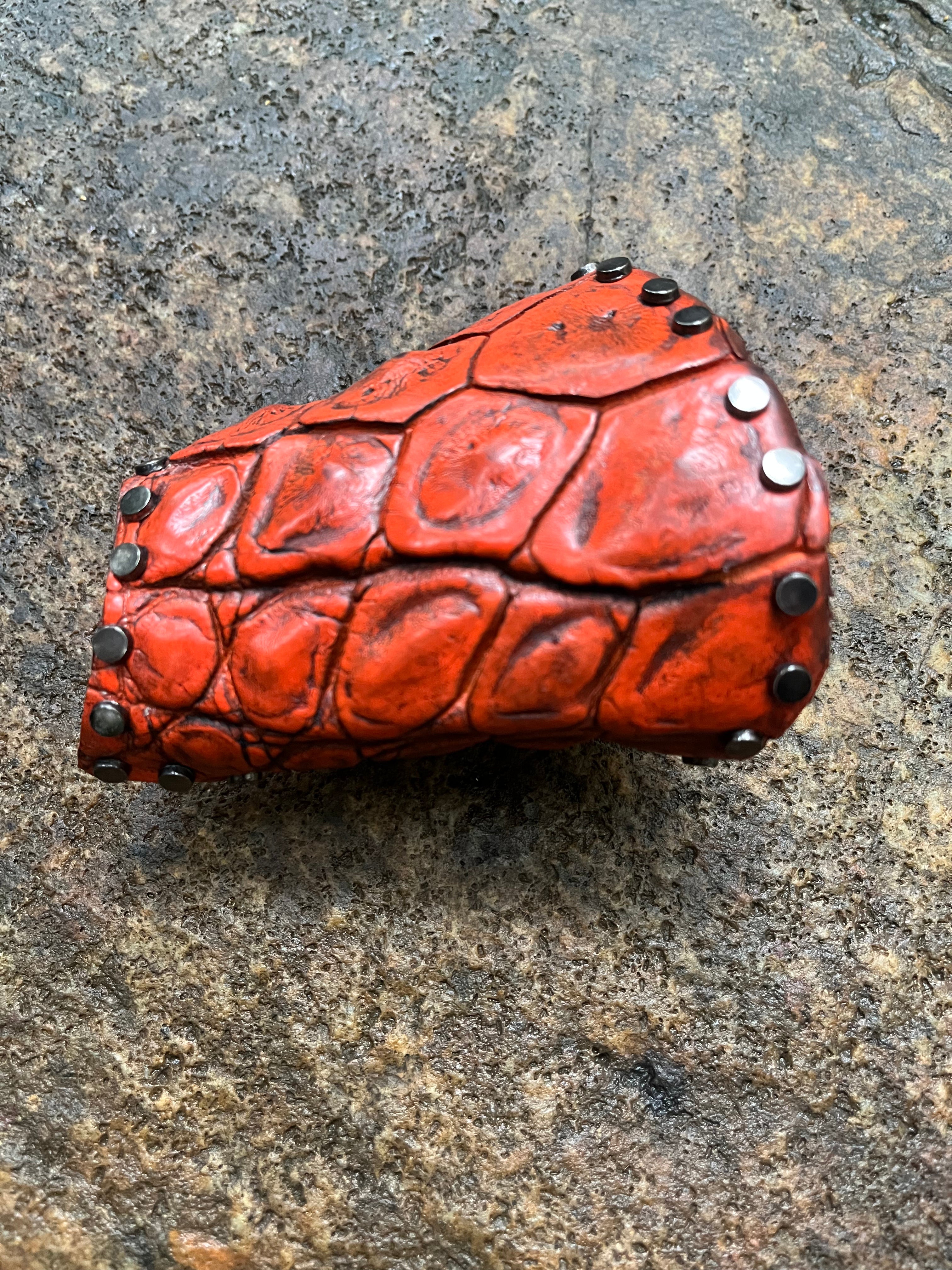 Mexican Coin & Exotic Crocodile Bracelet