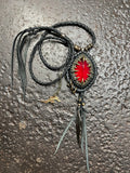 Ruby & Metal Claw Inlays Necklace
