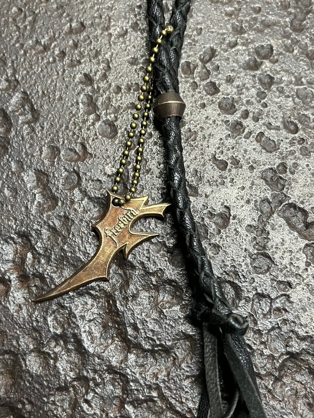 Ruby & Metal Claw Inlays Necklace