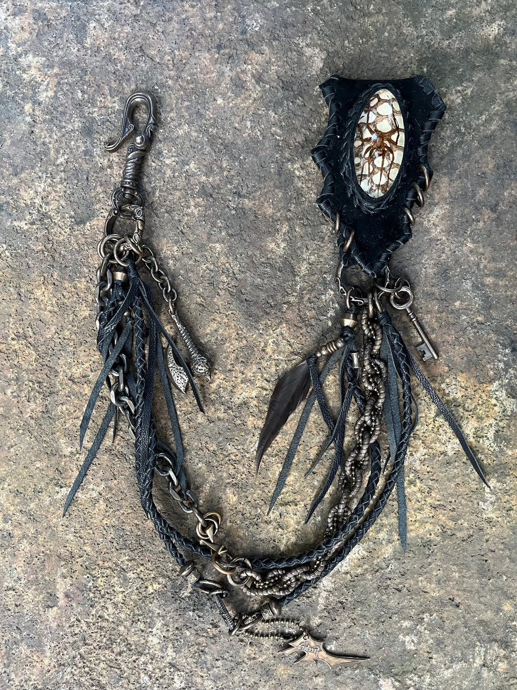 Spider & Cobra Skin Walletchain