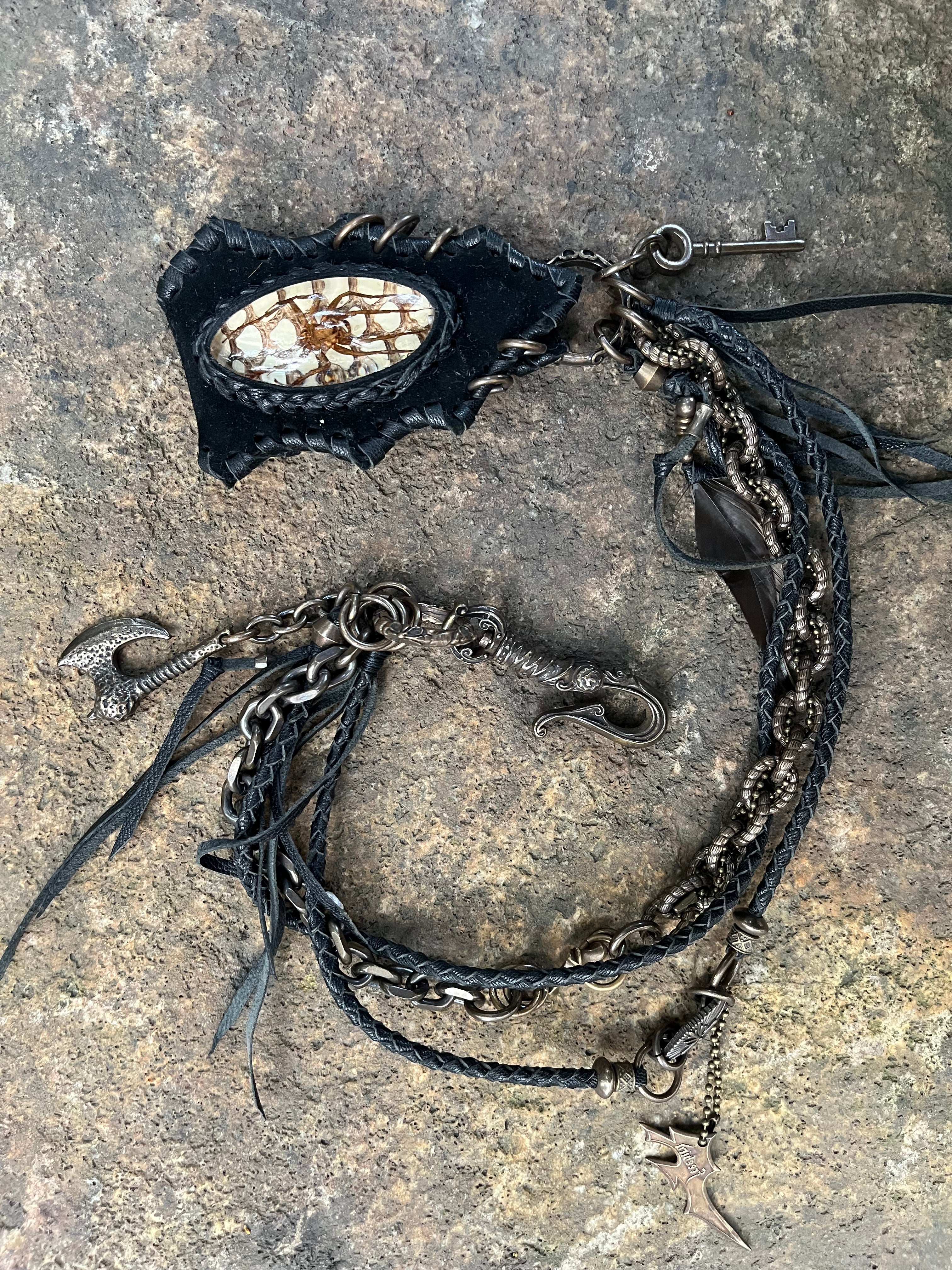 Spider & Cobra Skin Walletchain
