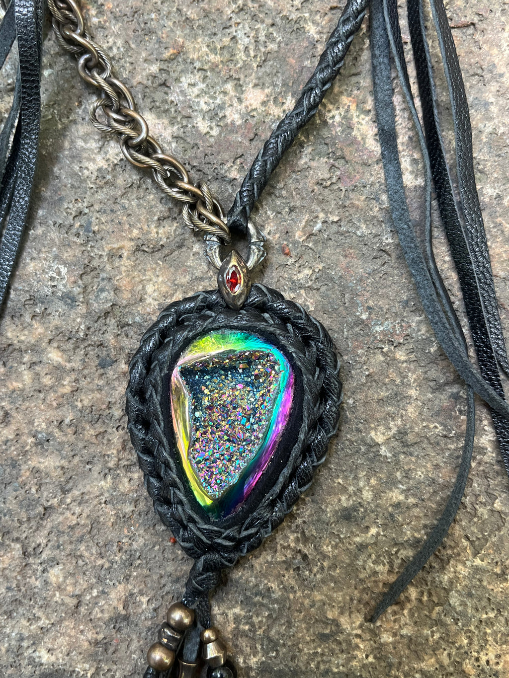 Iridescent Hematite & Mixed Metal Necklace [1-of-1]