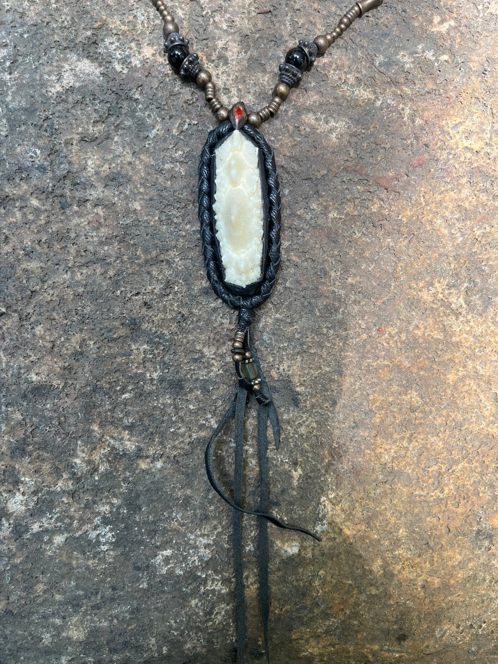 Primitive Animal Skin Necklace