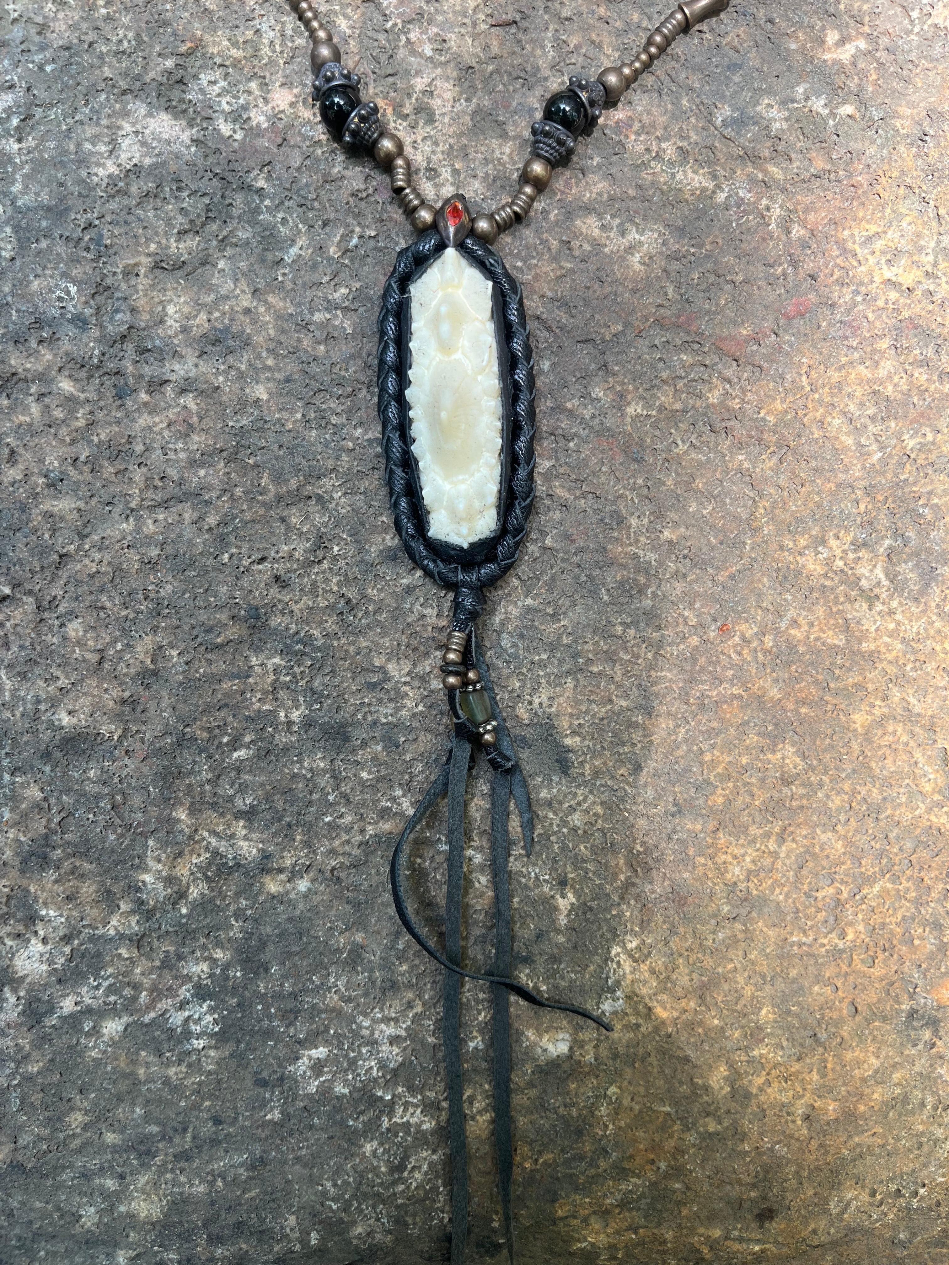 Primitive Animal Skin Necklace