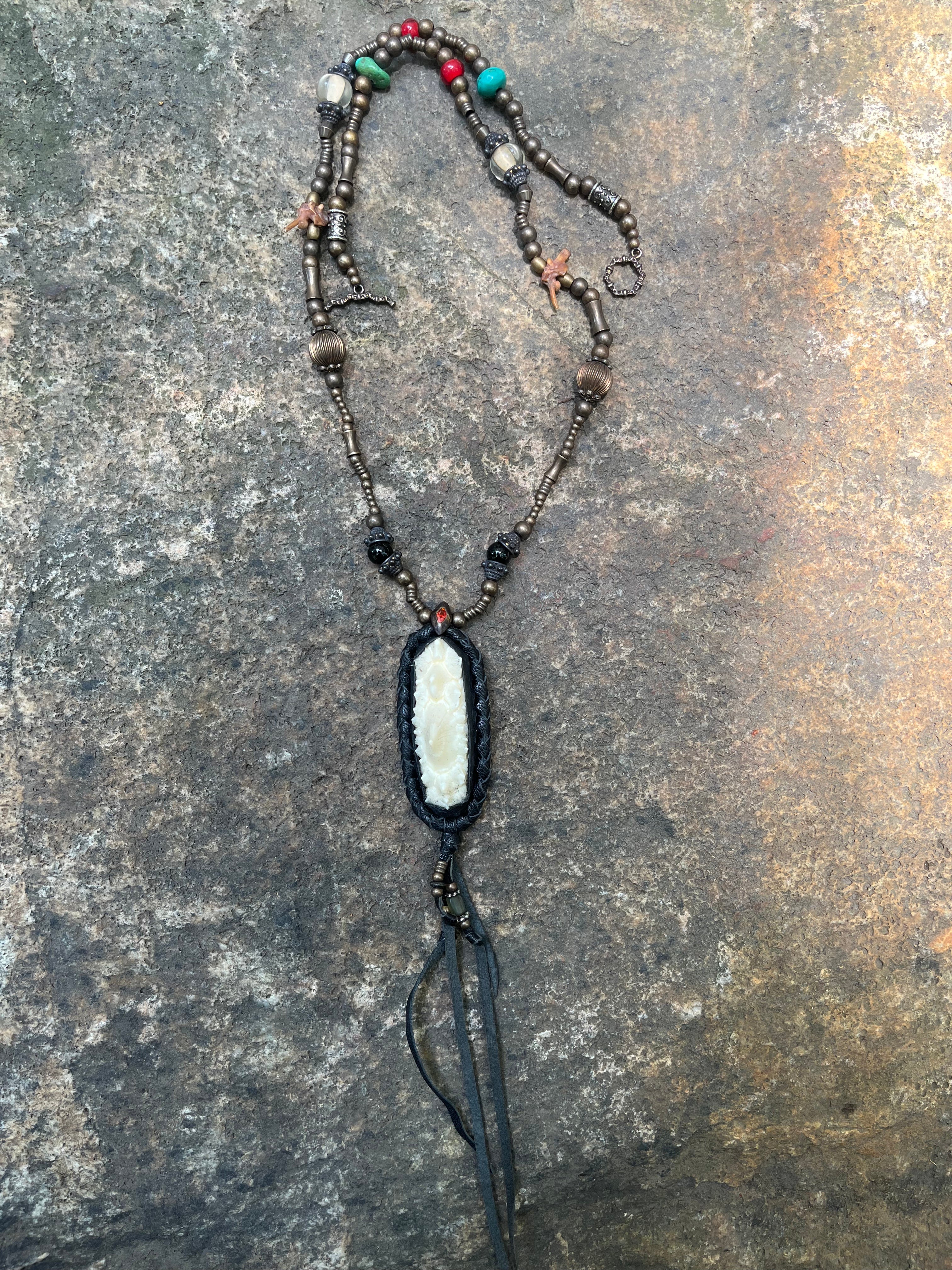 Primitive Animal Skin Necklace