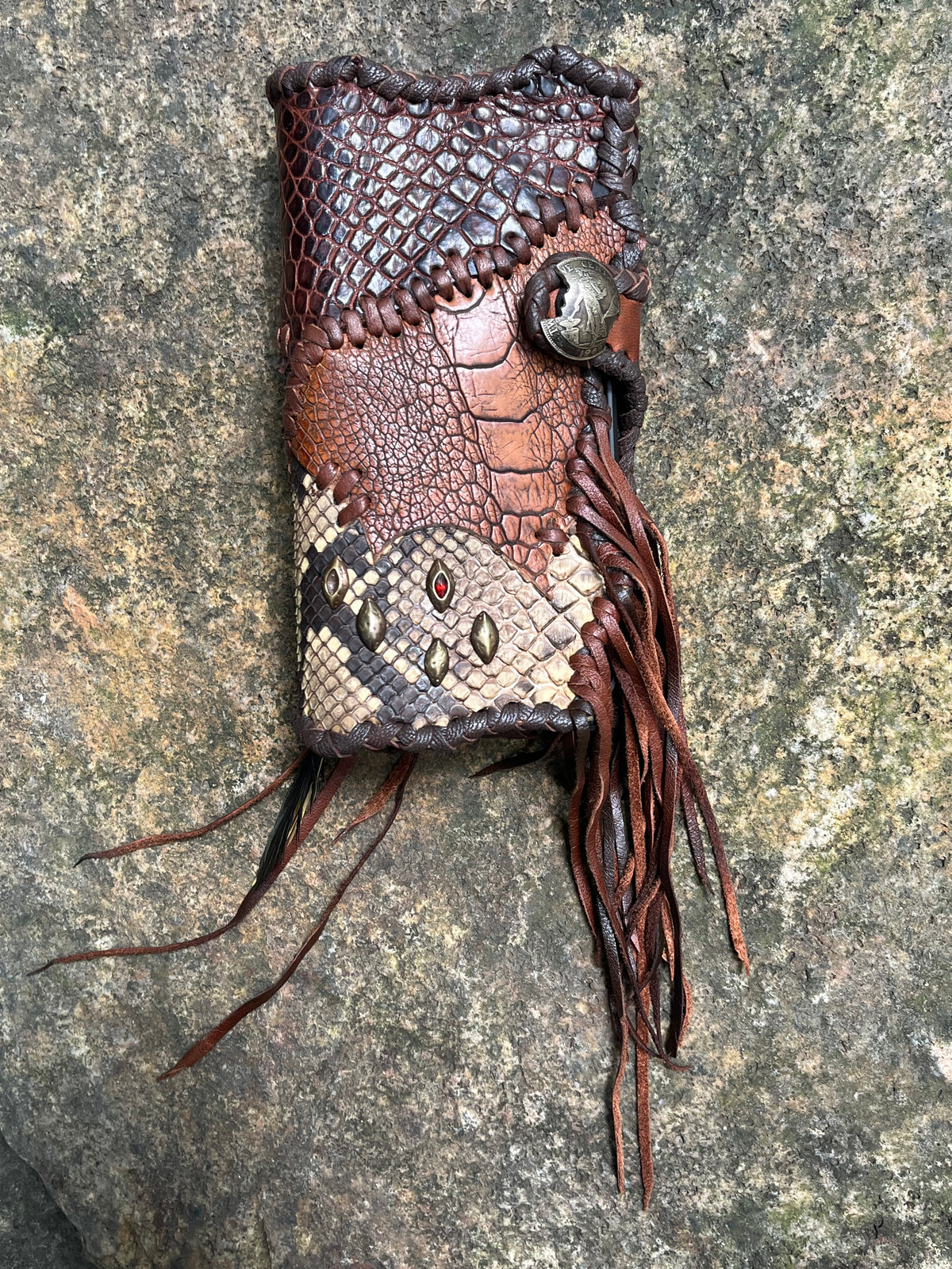 Exotic leather phone case