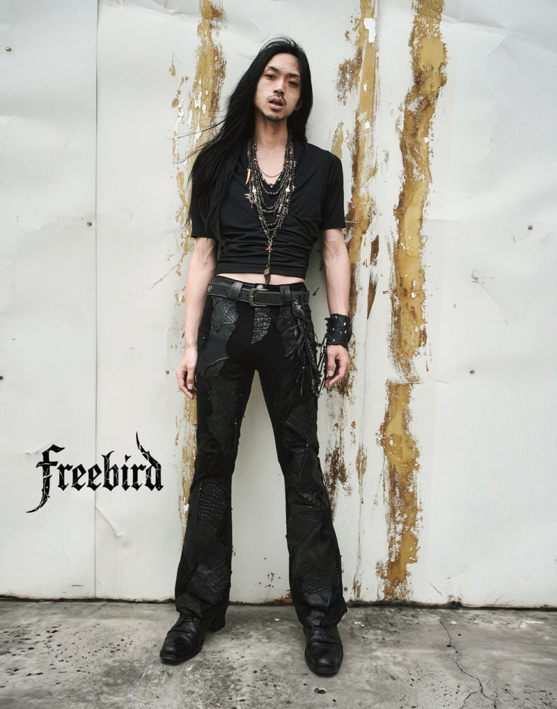 Multi-Leather Patchwork Trousers [1-of-1]