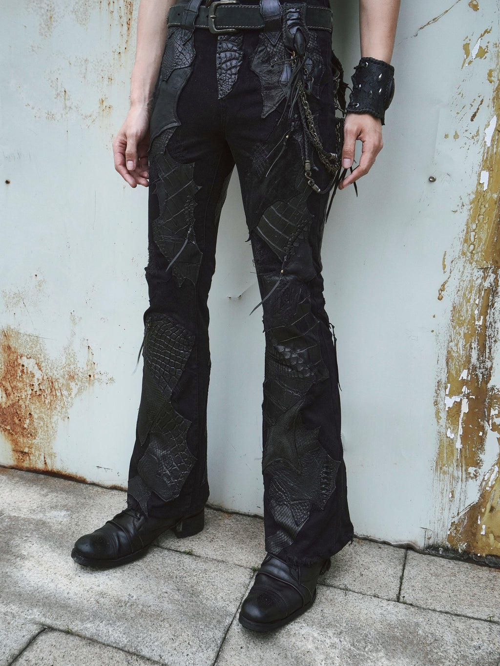 Multi-Leather Patchwork Trousers [1-of-1]