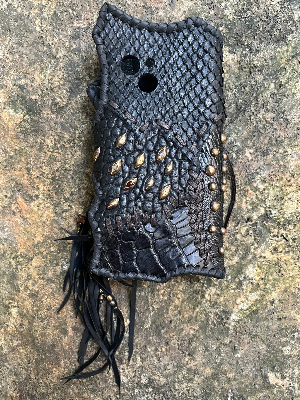 Exotic leather phone case