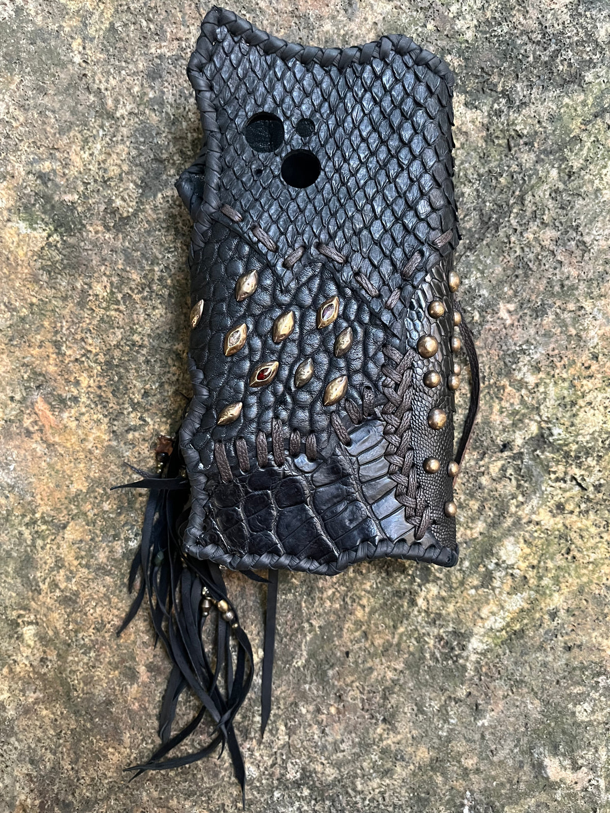 Exotic leather phone case