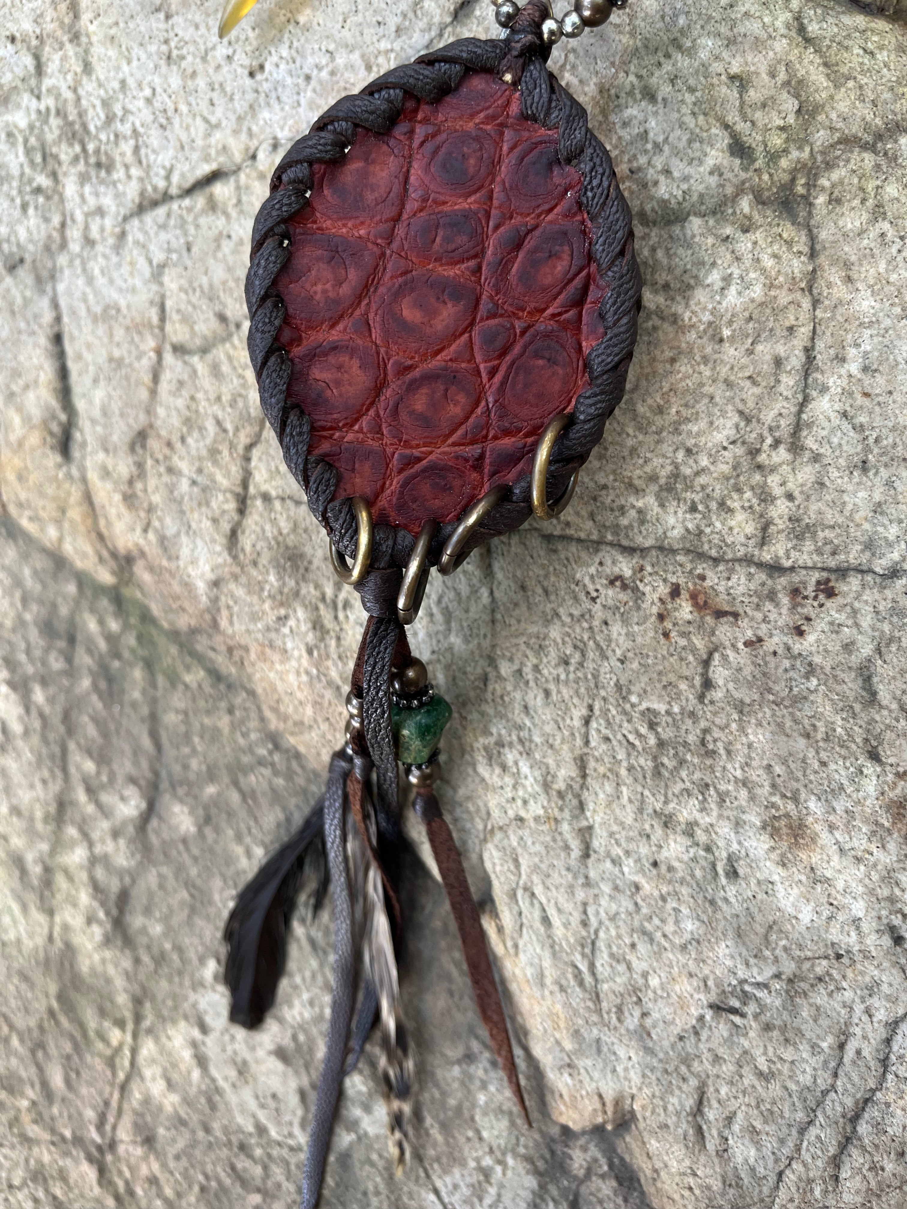 'Prickle of Jade' Necklace - Brown [1-of-1]