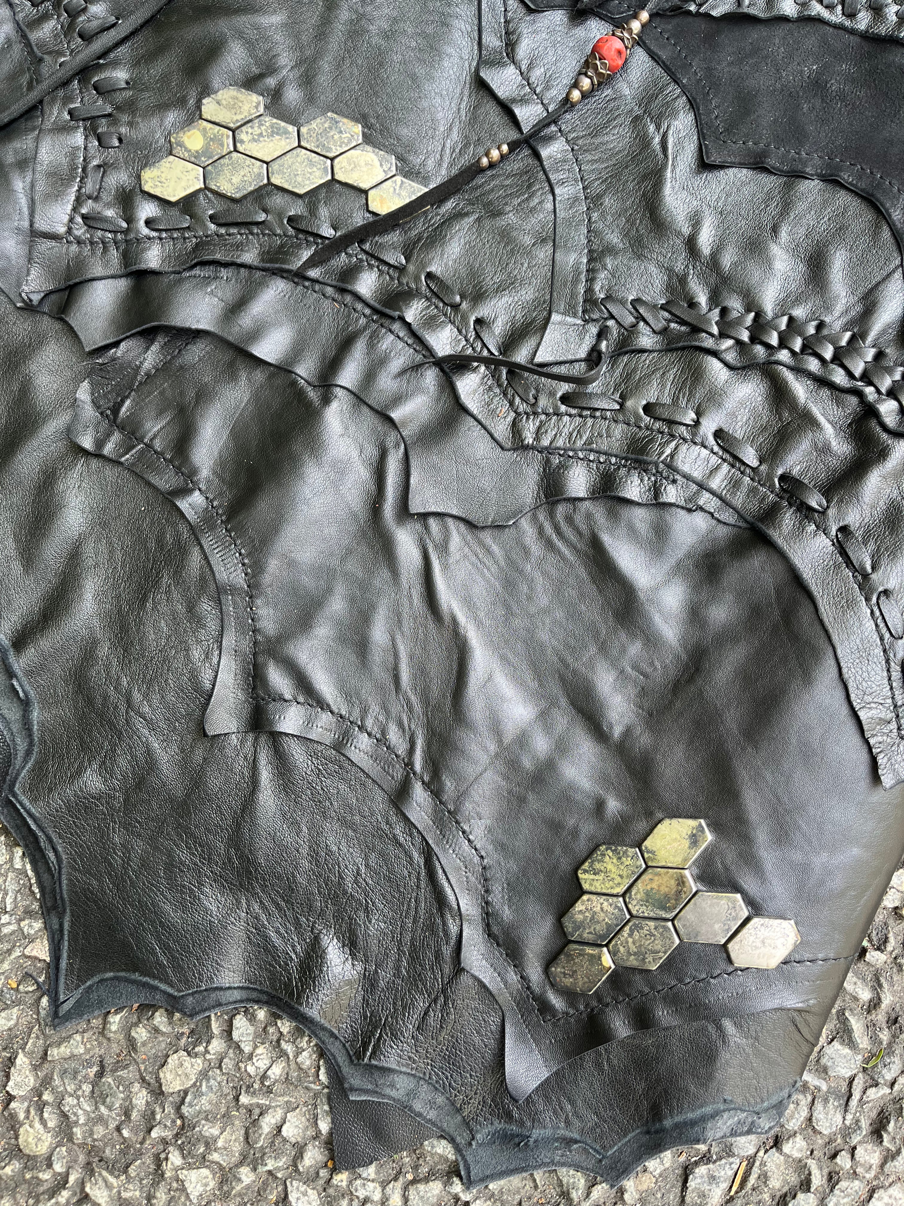 Snake Trace Leather Skirt  [1-of-1]