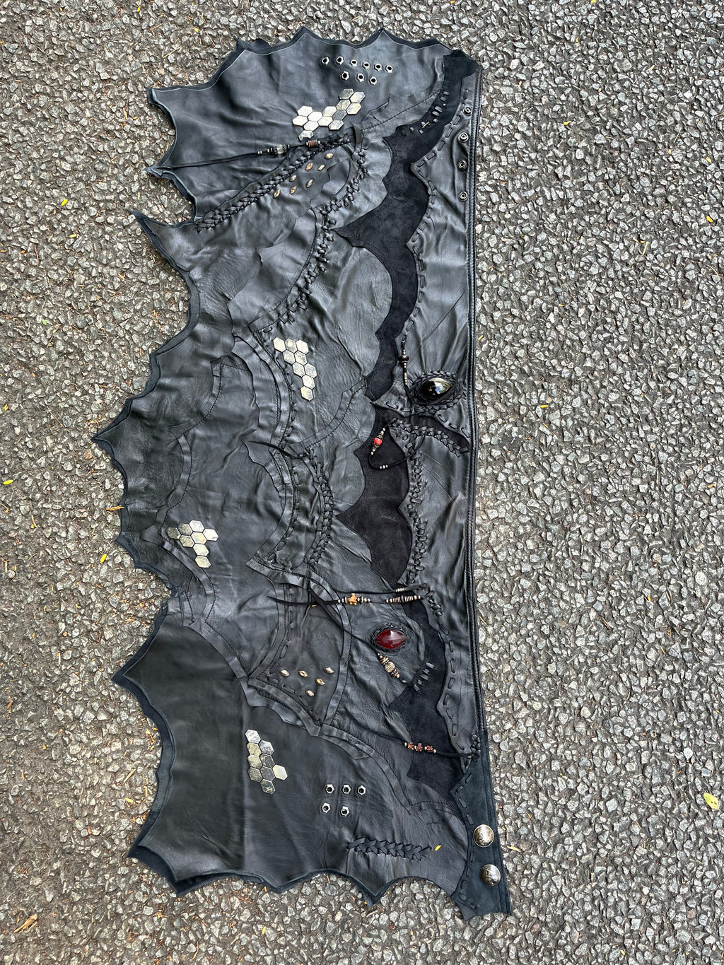 Snake Trace Leather Skirt  [1-of-1]