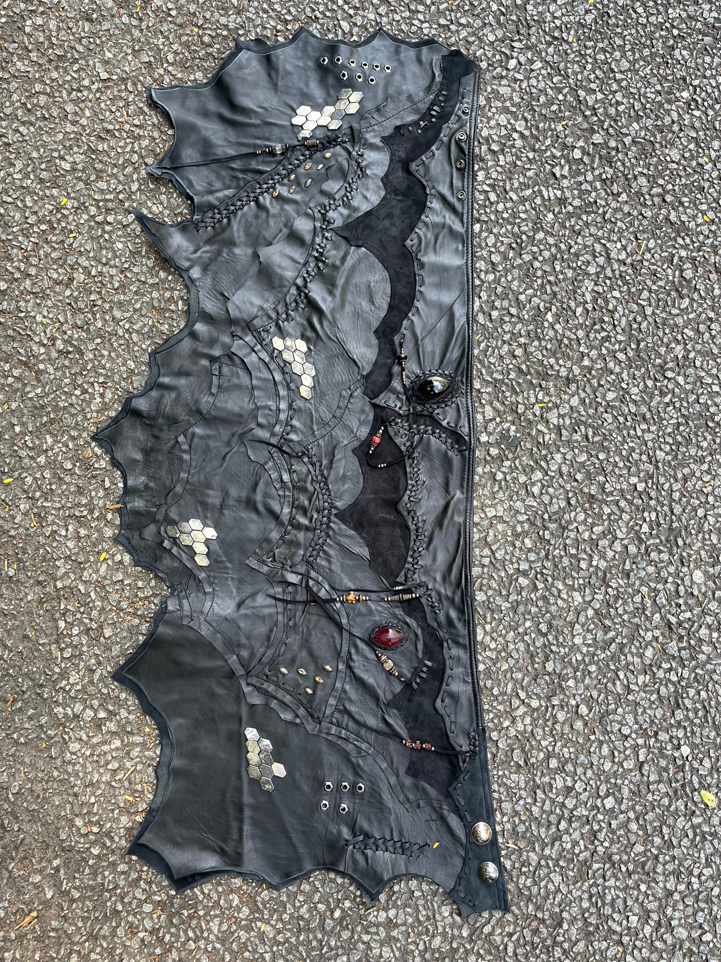 Snake Trace Leather Skirt  [1-of-1]