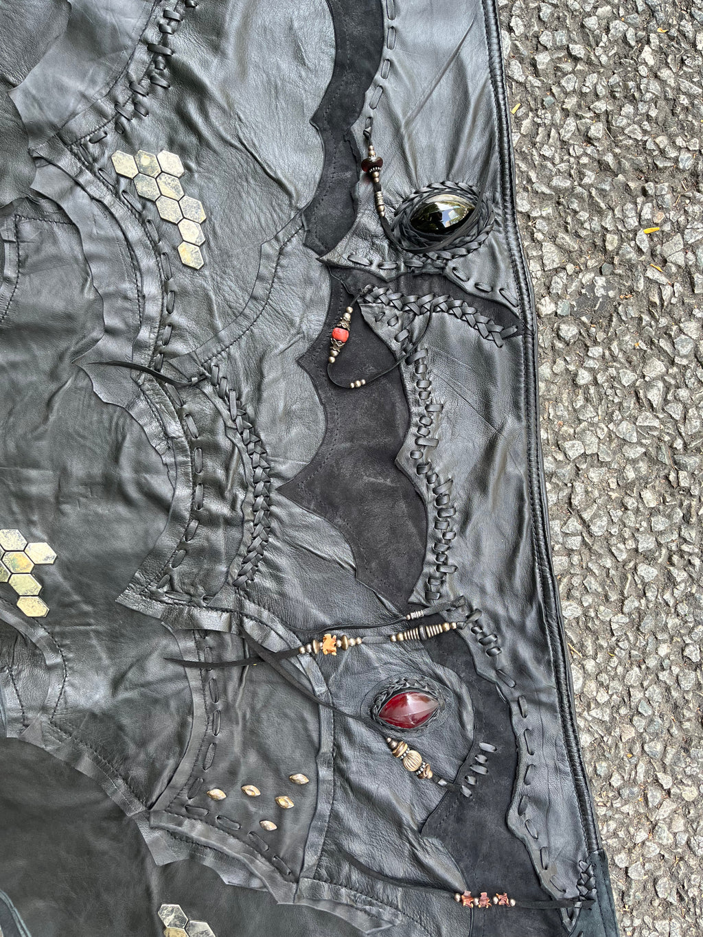 Snake Trace Leather Skirt  [1-of-1]