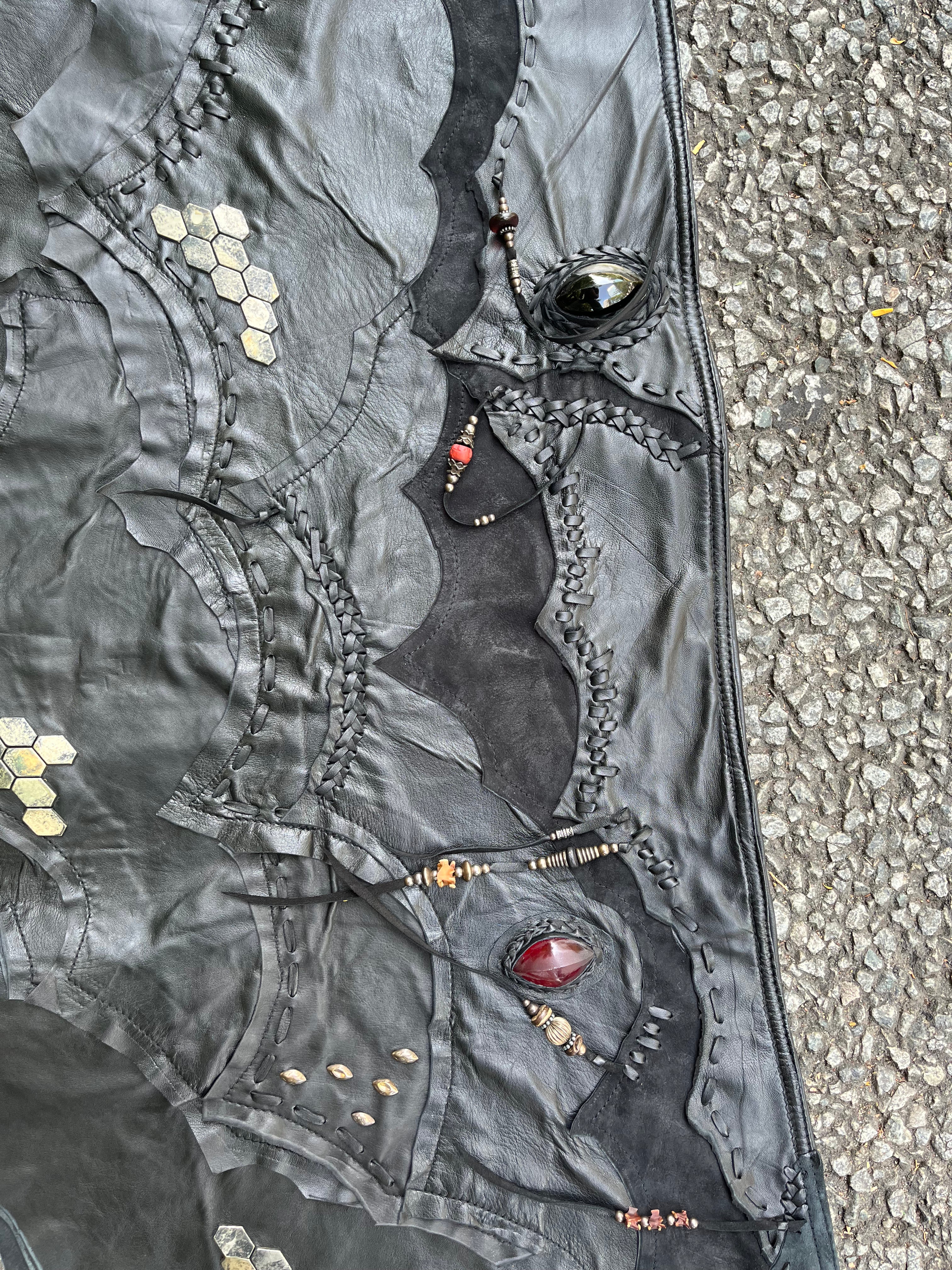 Snake Trace Leather Skirt  [1-of-1]