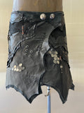 Snake Trace Leather Skirt  [1-of-1]